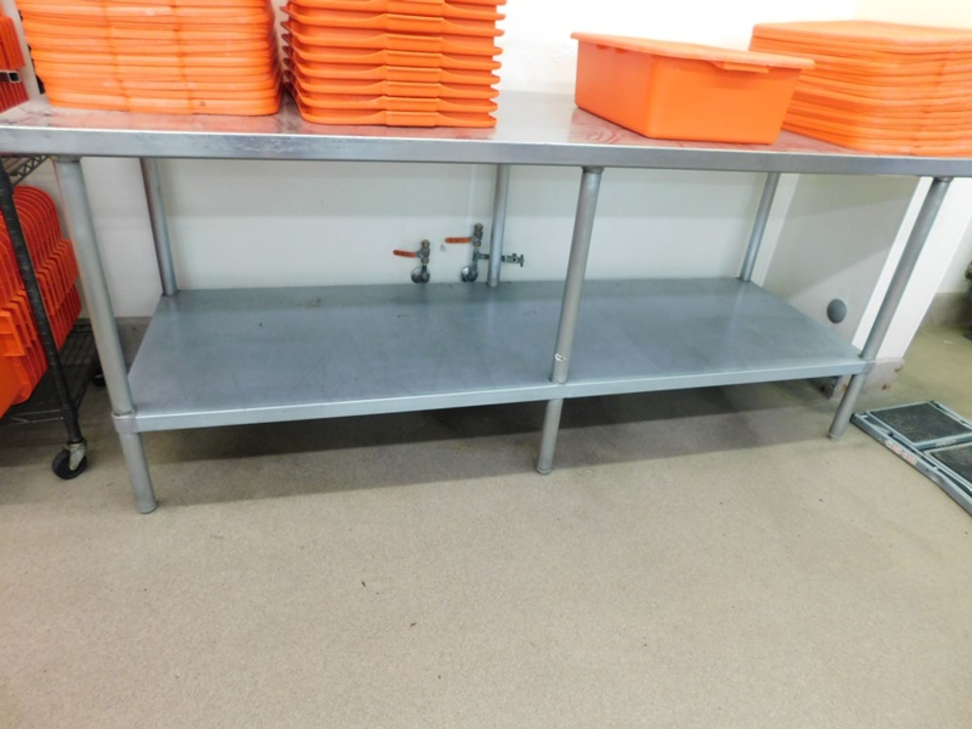 Stainless Steel Table Top, 84" X 30" X 34", galvanized bottom shelf -(Loading Fee: $25.00 Nebraska - Image 3 of 4