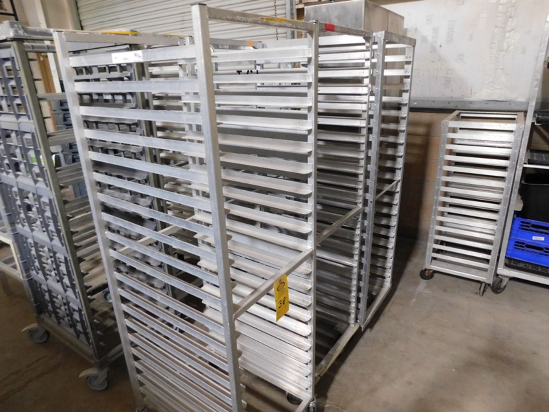 Lot Aluminum Racks, (3) 26" X 18" X 70", (1) 18" X 26" X 50", (1) 26" X 24" X 80", 3" spacing - (