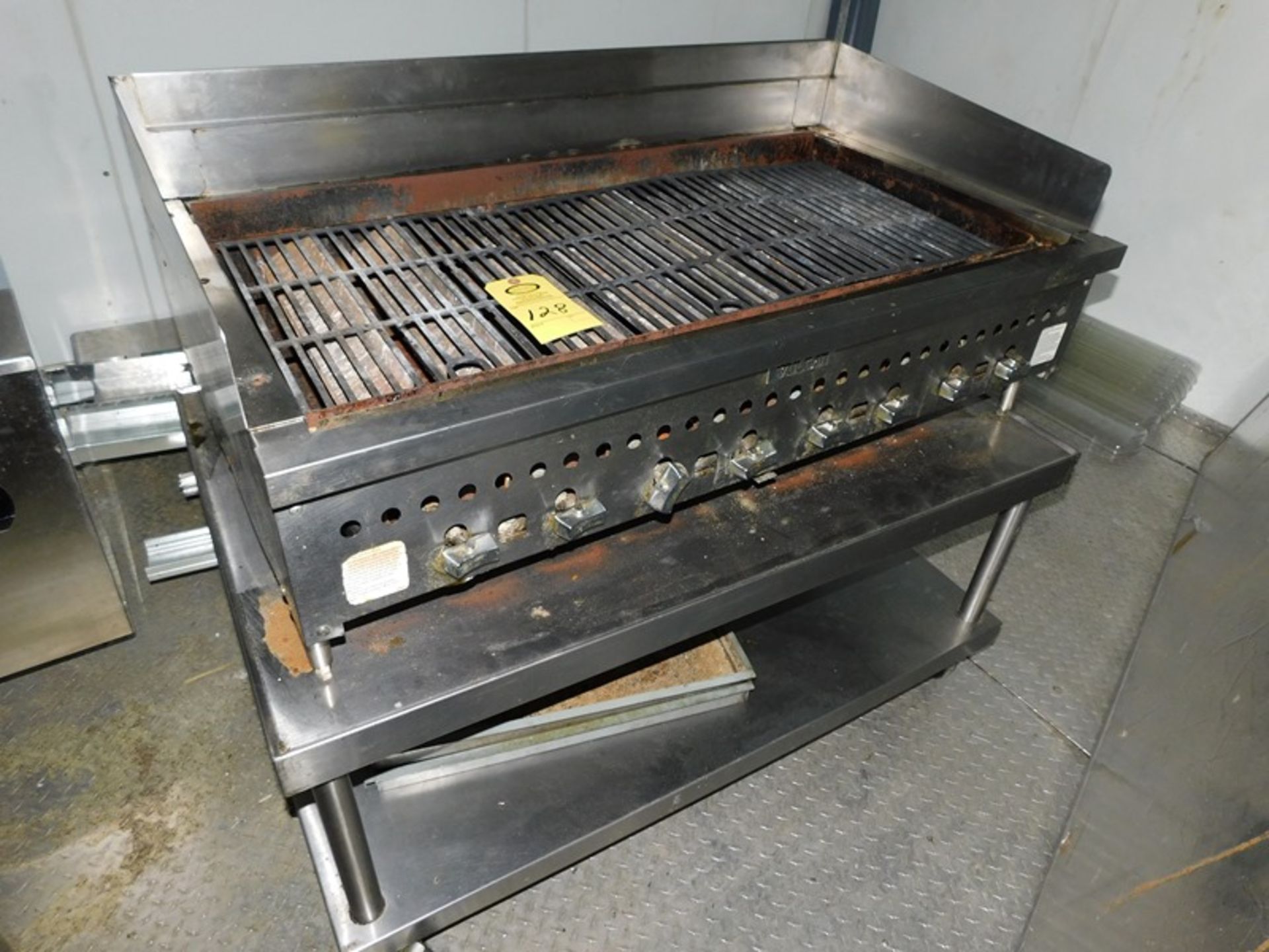 Vulcan Mdl. VCCB47 Grill, Ser. #650124787, 8-burner, 42" X 20", natural gas with portable cart - (