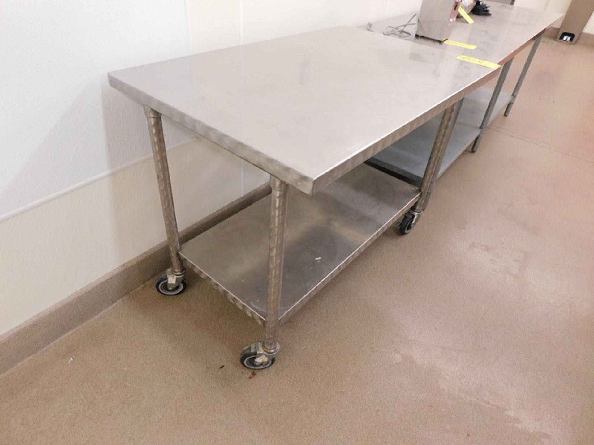 Stainless Steel Portable Table, 48" X 30" X 36", stainless steel bottom shelf -(Loading Fee: $25.00 - Image 2 of 2