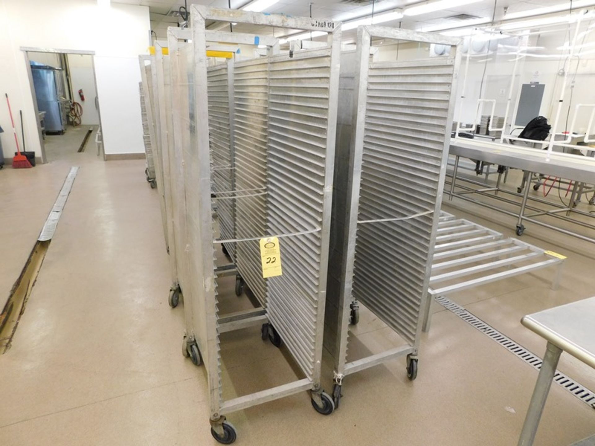 Cres Core Mdl. 2001841A Aluminum Table Carts, 26" X 17 3/4" X 70", holds 40 trays, 1 1/2" apart - (