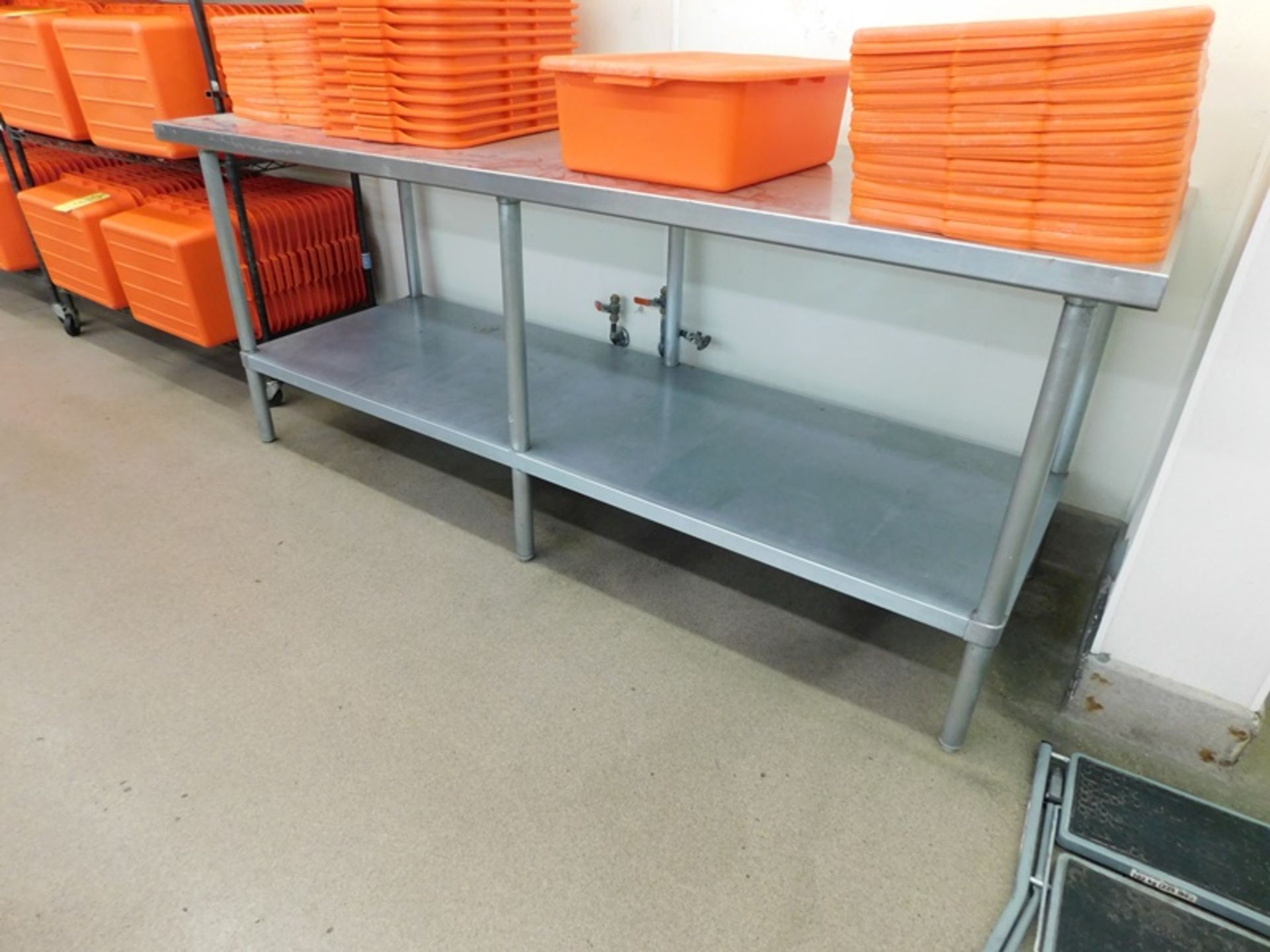 Stainless Steel Table Top, 84" X 30" X 34", galvanized bottom shelf -(Loading Fee: $25.00 Nebraska - Image 4 of 4