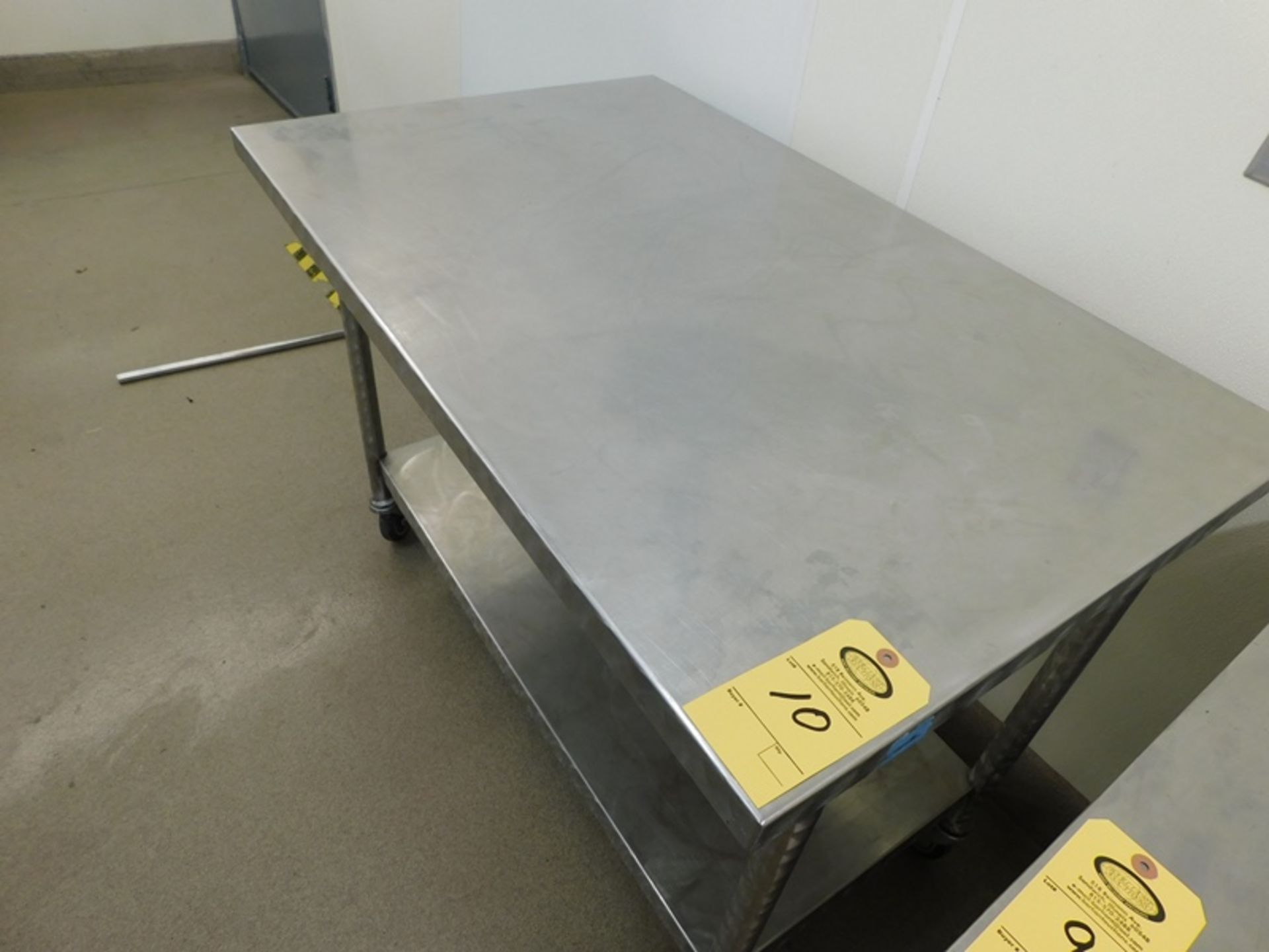 Stainless Steel Portable Table, 48" X 30" X 36", stainless steel bottom shelf -(Loading Fee: $25.00