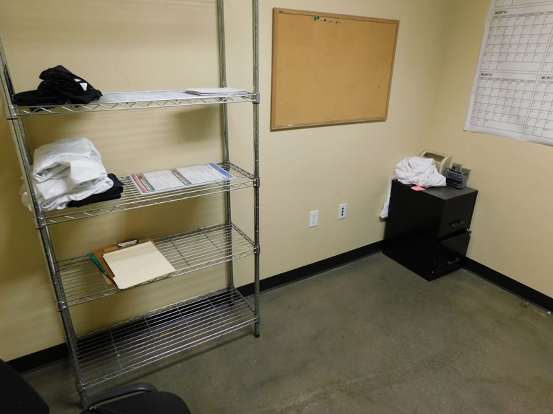 Contents of (3) Rooms Includes: Table, Storage Cabinet, Rack 48" X 18" X 80", Insulate Coveralls, - Image 5 of 7