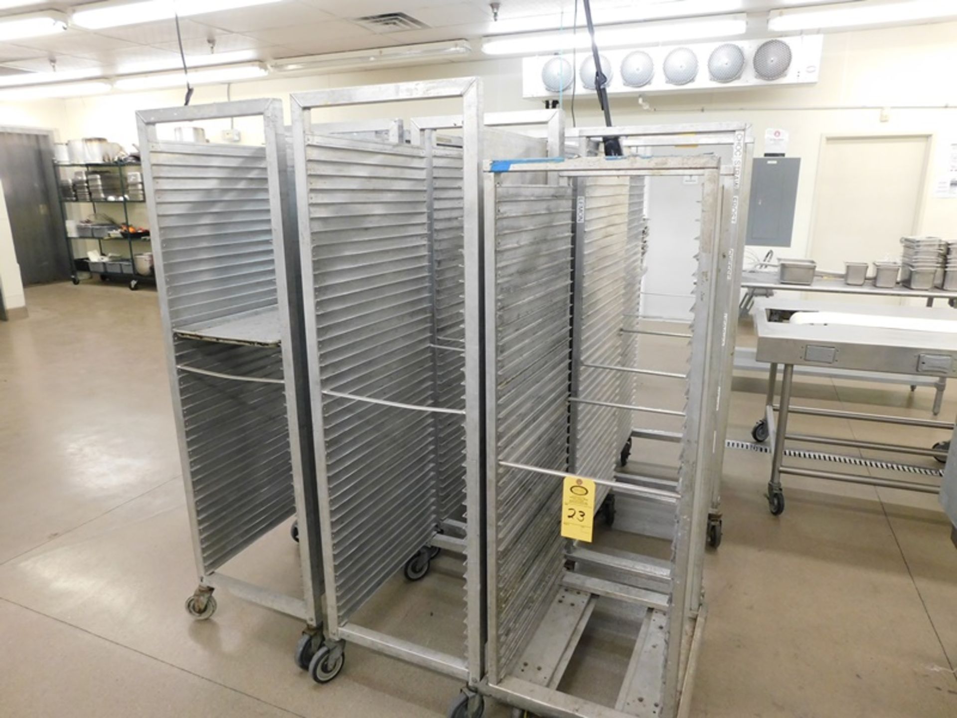 Cres Core Mdl. 2001841A Aluminum Table Carts, 26" X 17 3/4" X 70", holds 40 trays, 1 1/2" apart - (