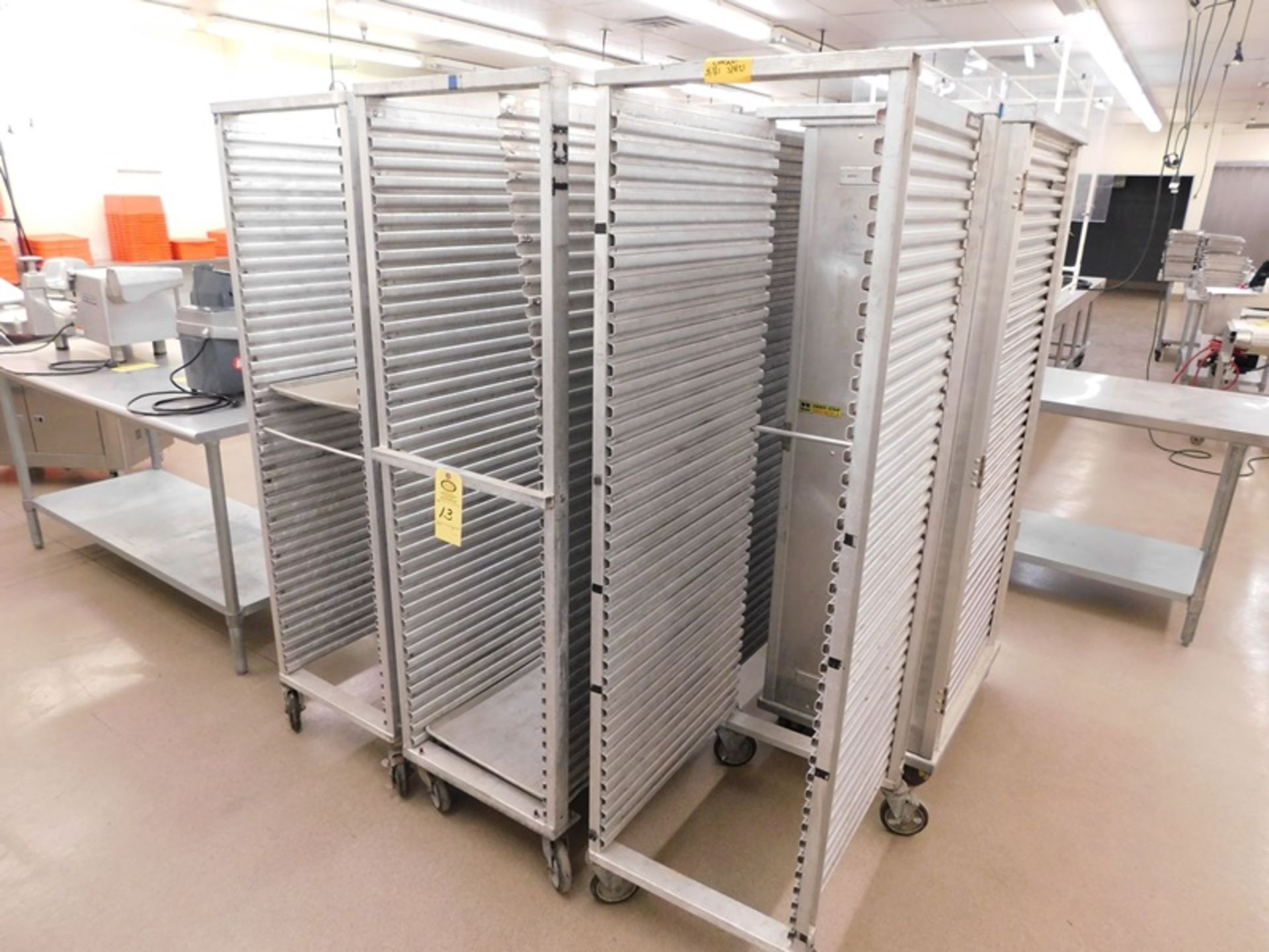 Cres Core Mdl. 2001841A Aluminum Table Carts, 26" X 17 3/4" X 70", holds 40 trays, 1 1/2" apart,