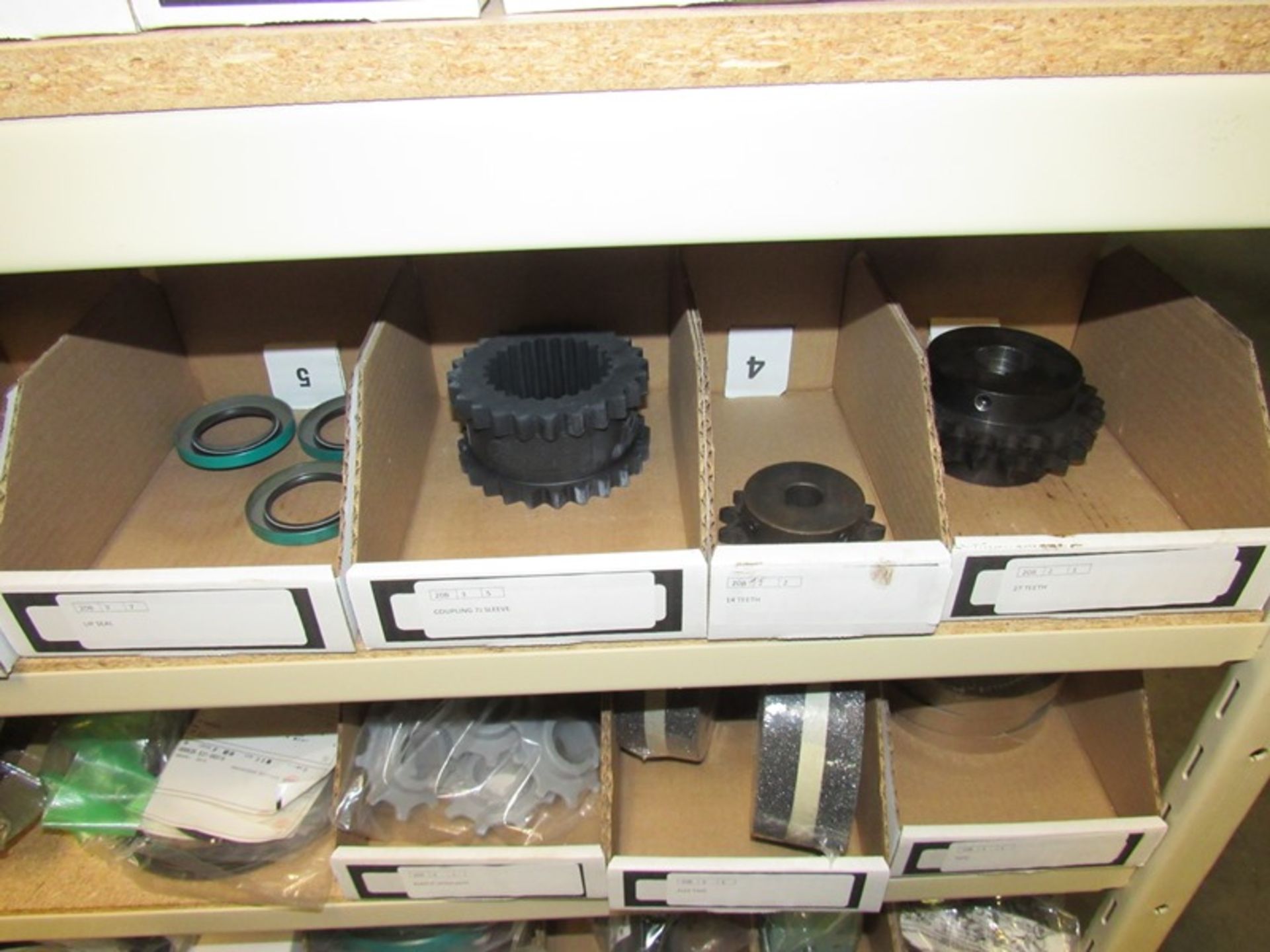 Lot Shelving Unit Contents Only: Filters, Connectors, Clamps, Cap Lugs, Adaptors, (2) Actuators, - Image 24 of 29