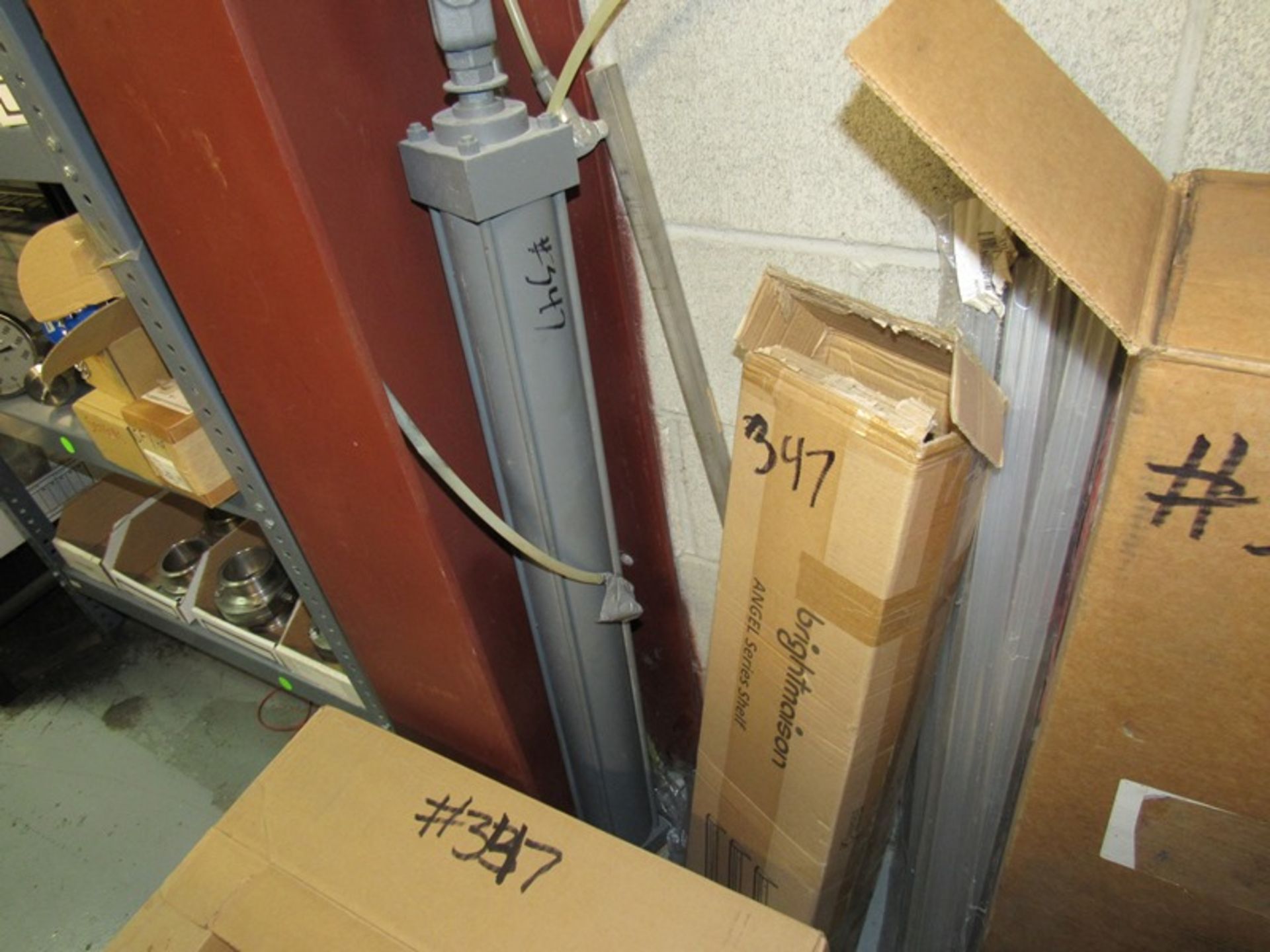 Lot Contents of Shelving Unit Only: Chart Recorder, Rice Lake Scale Head, Bushings, Thermometers - Image 9 of 11