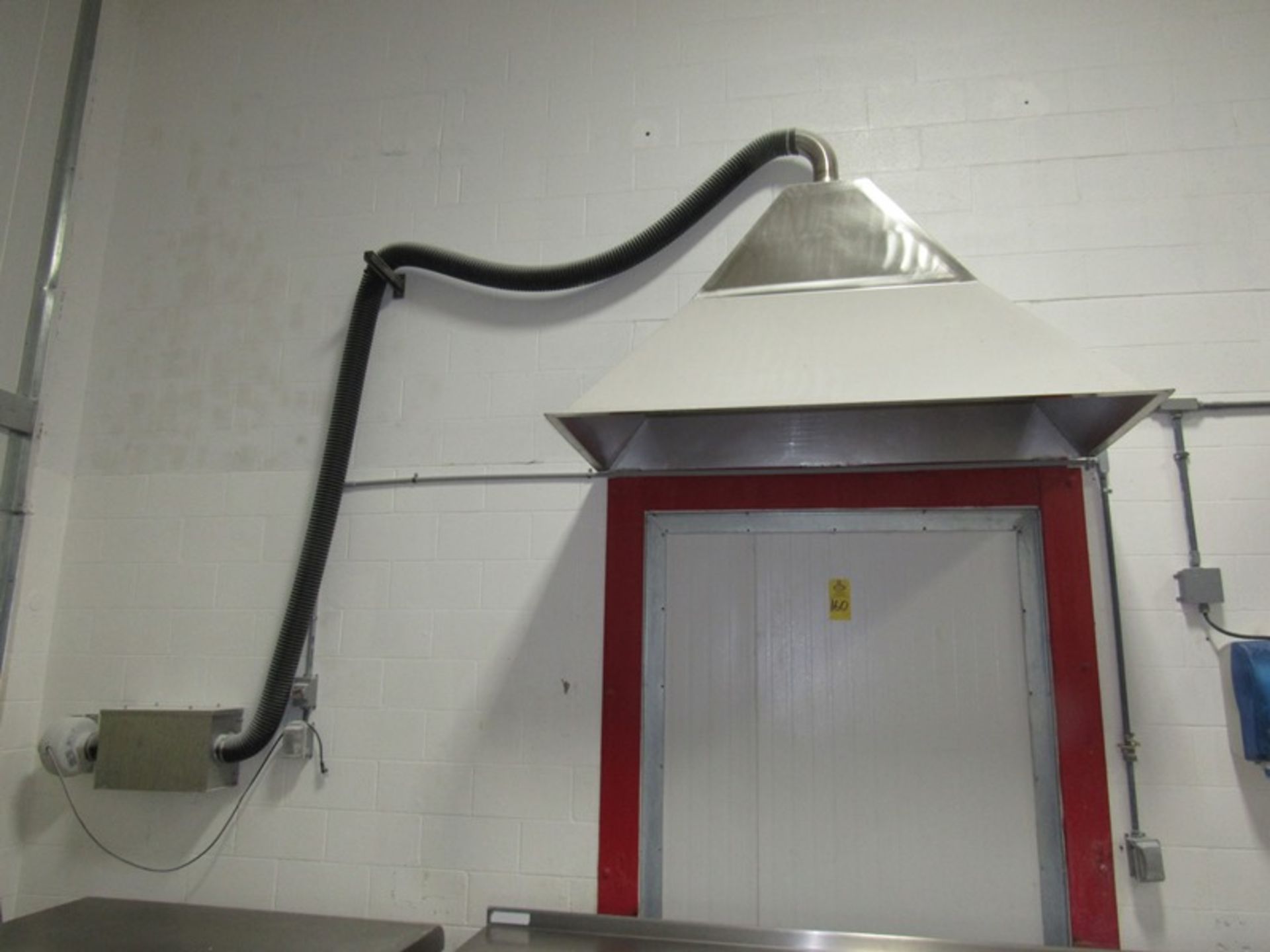 Stainless Steel Exhaust Hood with vacuum motor and hose, 32" W X 72" L X 48" T (Required Loading Fee