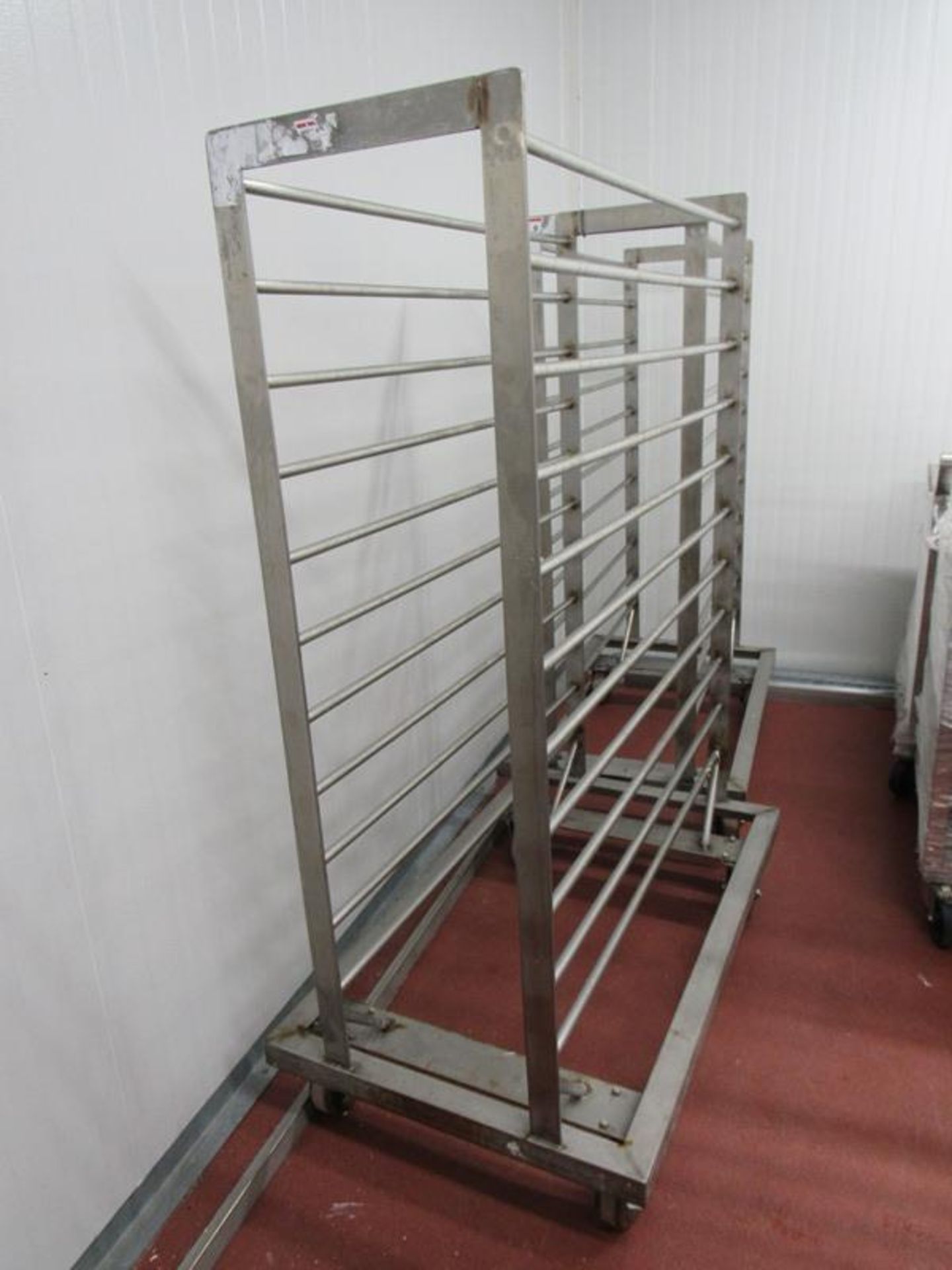 Stainless Steel Portable Racks, 27 1/2" W X 46" L X 65" Tall, 11 spaces, 4" apart (Required - Image 2 of 3