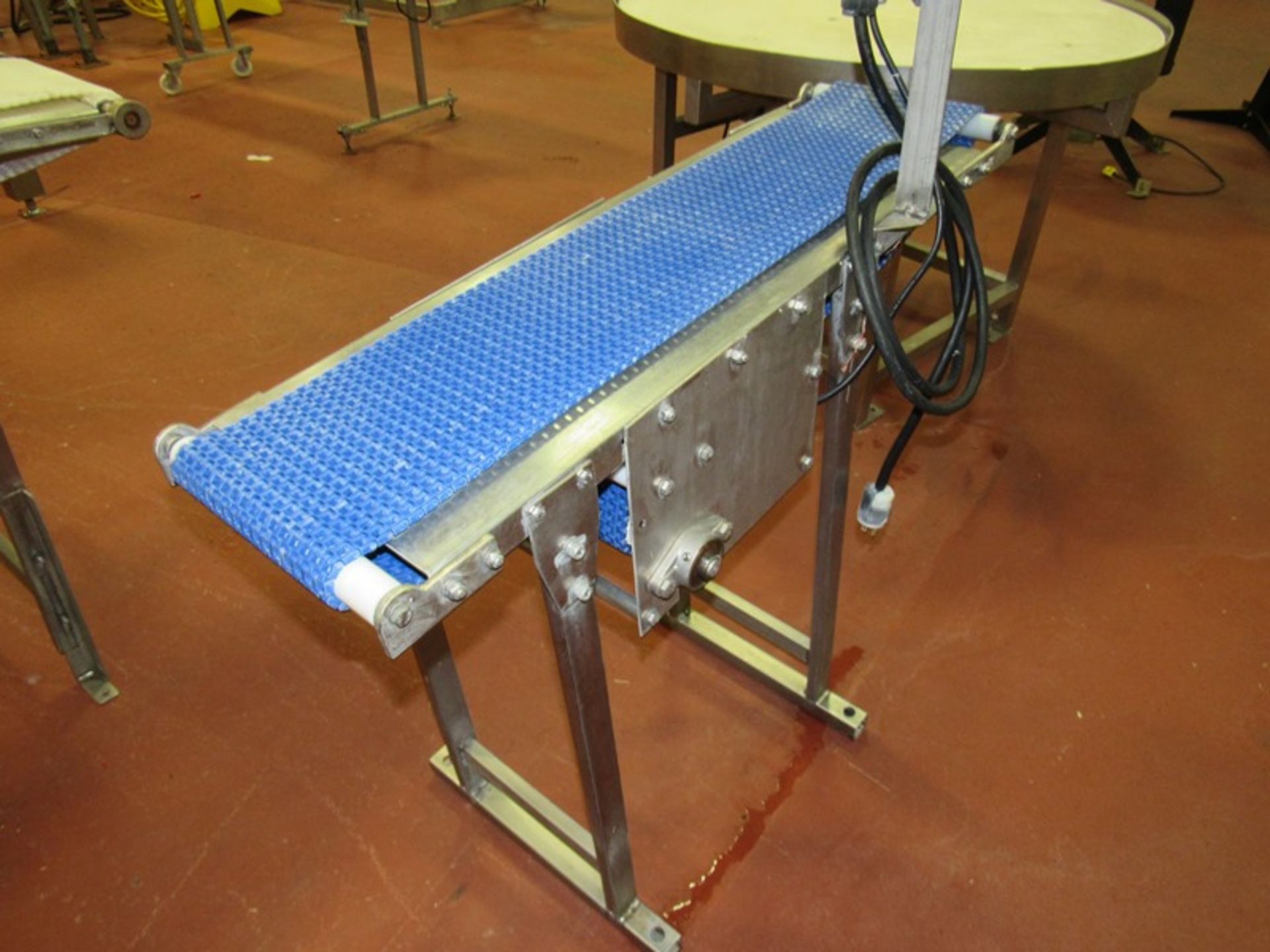 Stainless Steel Conveyor, 8" W X 40" L plastic belt, Baldor AC Motor, 110 VAC (Required Loading - Image 2 of 3