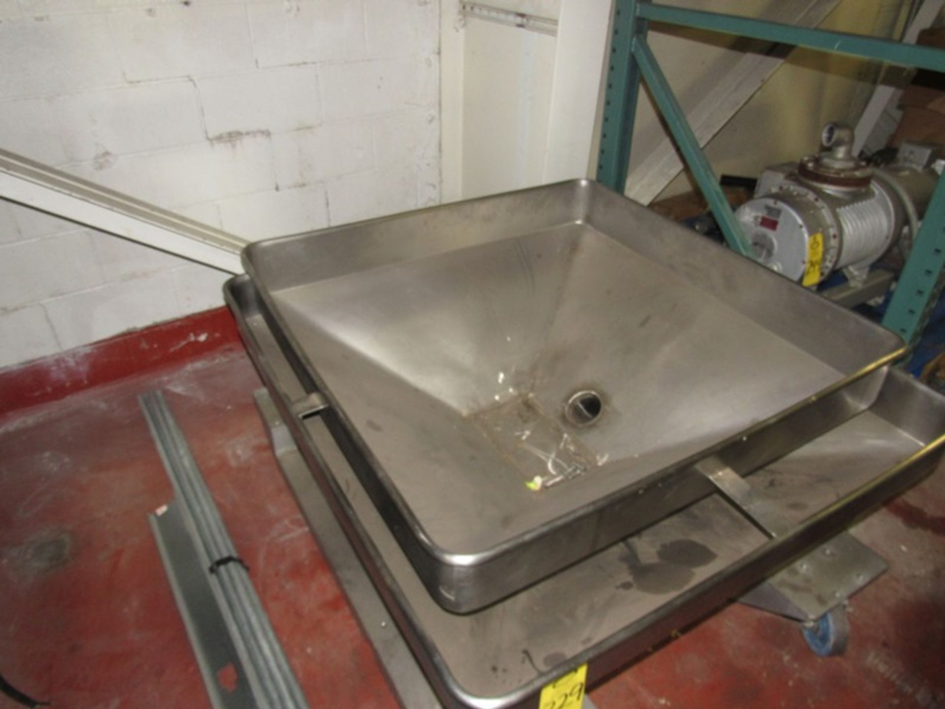 Portable Stainless Steel Slanted Hopper, 43" W X 44" L X 19" D, 31" tall (Required Loading Fee $25. - Image 2 of 2