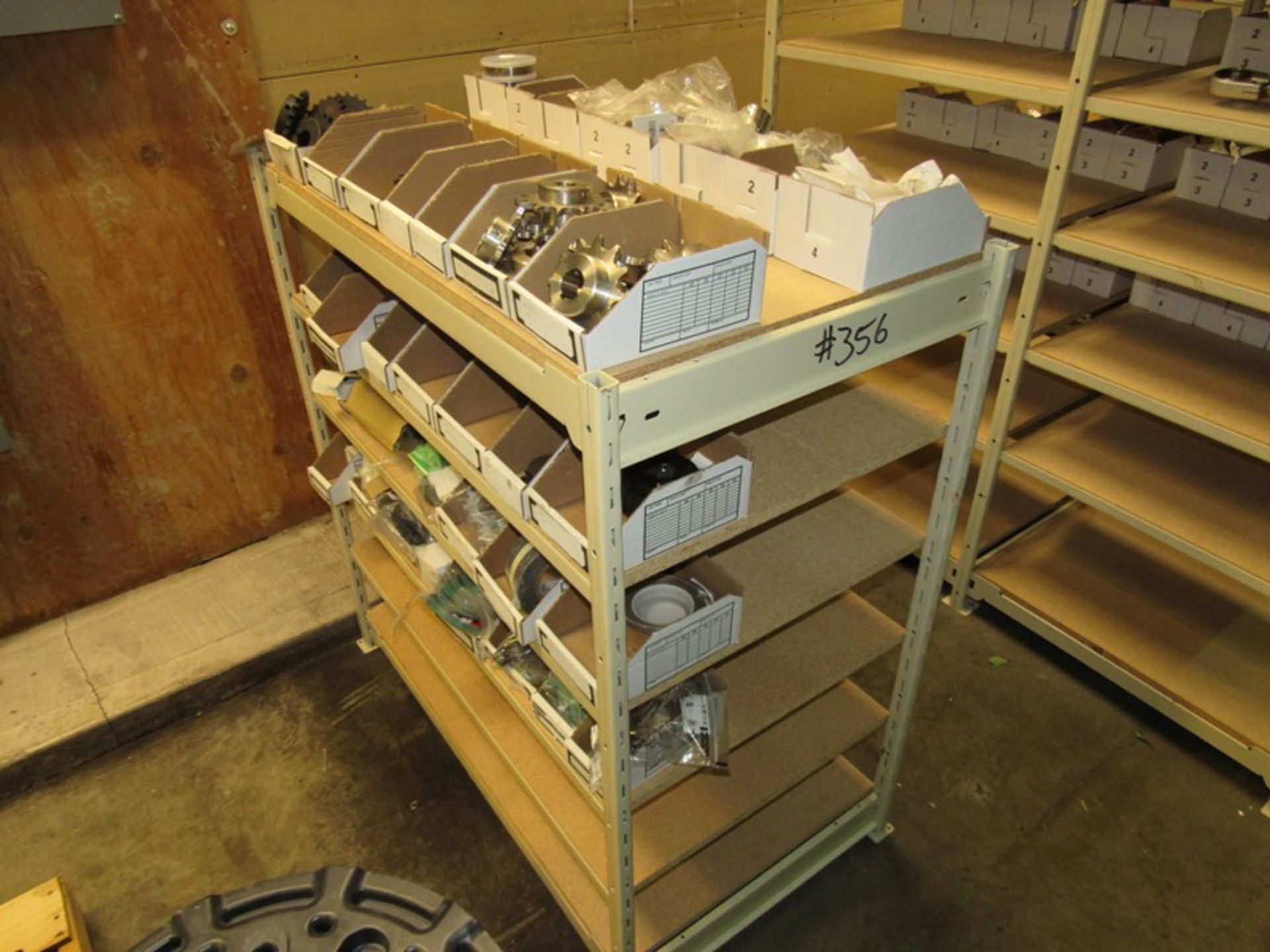 Lot Shelving Unit Contents Only: Filters, Connectors, Clamps, Cap Lugs, Adaptors, (2) Actuators, - Image 2 of 29