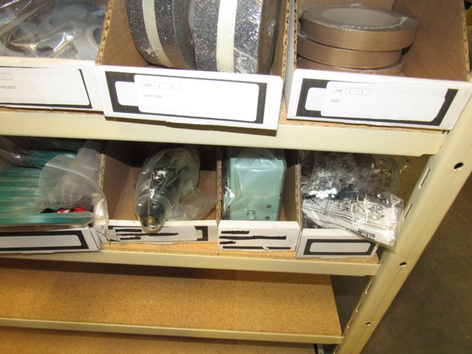 Lot Shelving Unit Contents Only: Filters, Connectors, Clamps, Cap Lugs, Adaptors, (2) Actuators, - Image 27 of 29