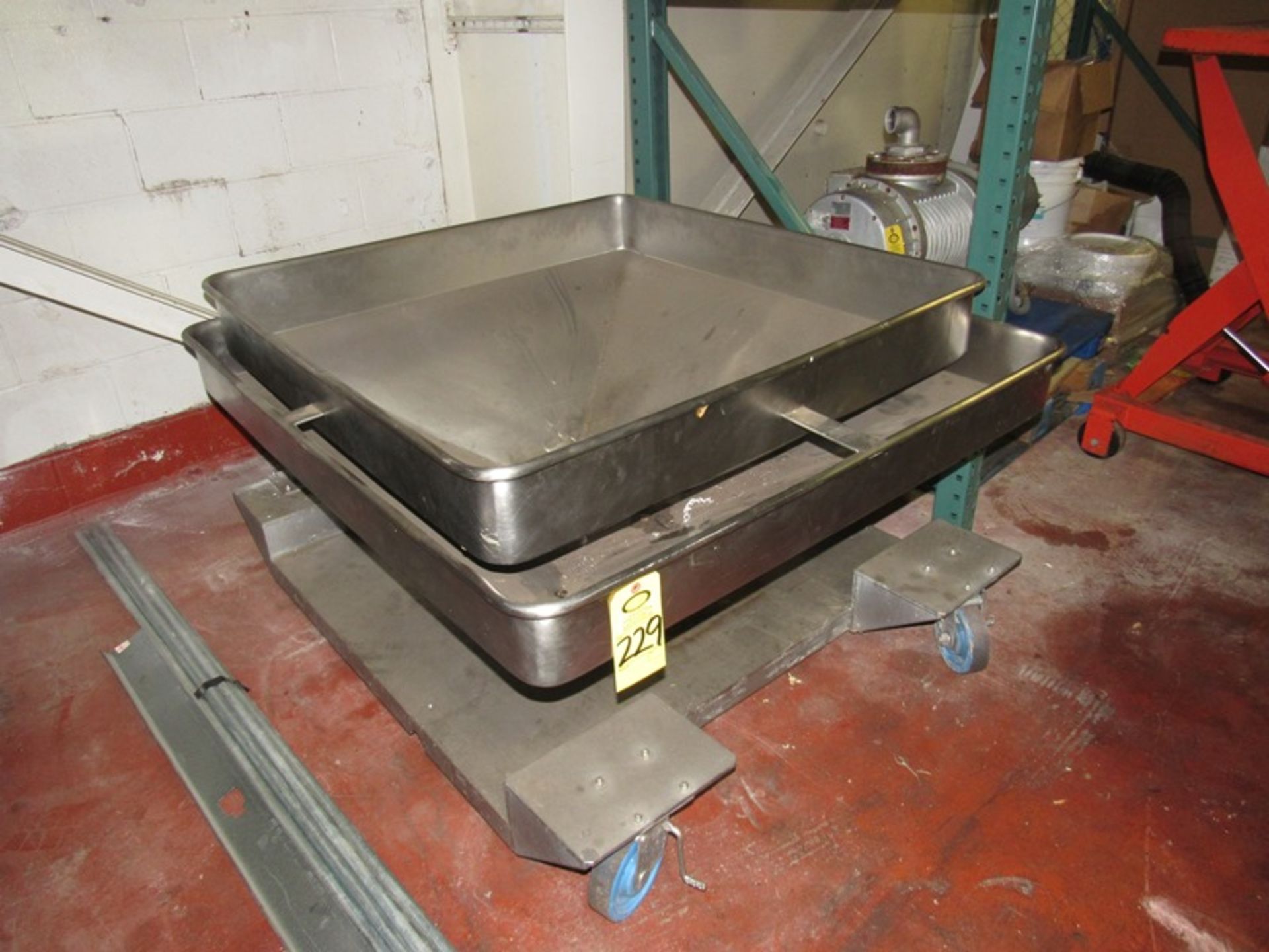 Portable Stainless Steel Slanted Hopper, 43" W X 44" L X 19" D, 31" tall (Required Loading Fee $25.