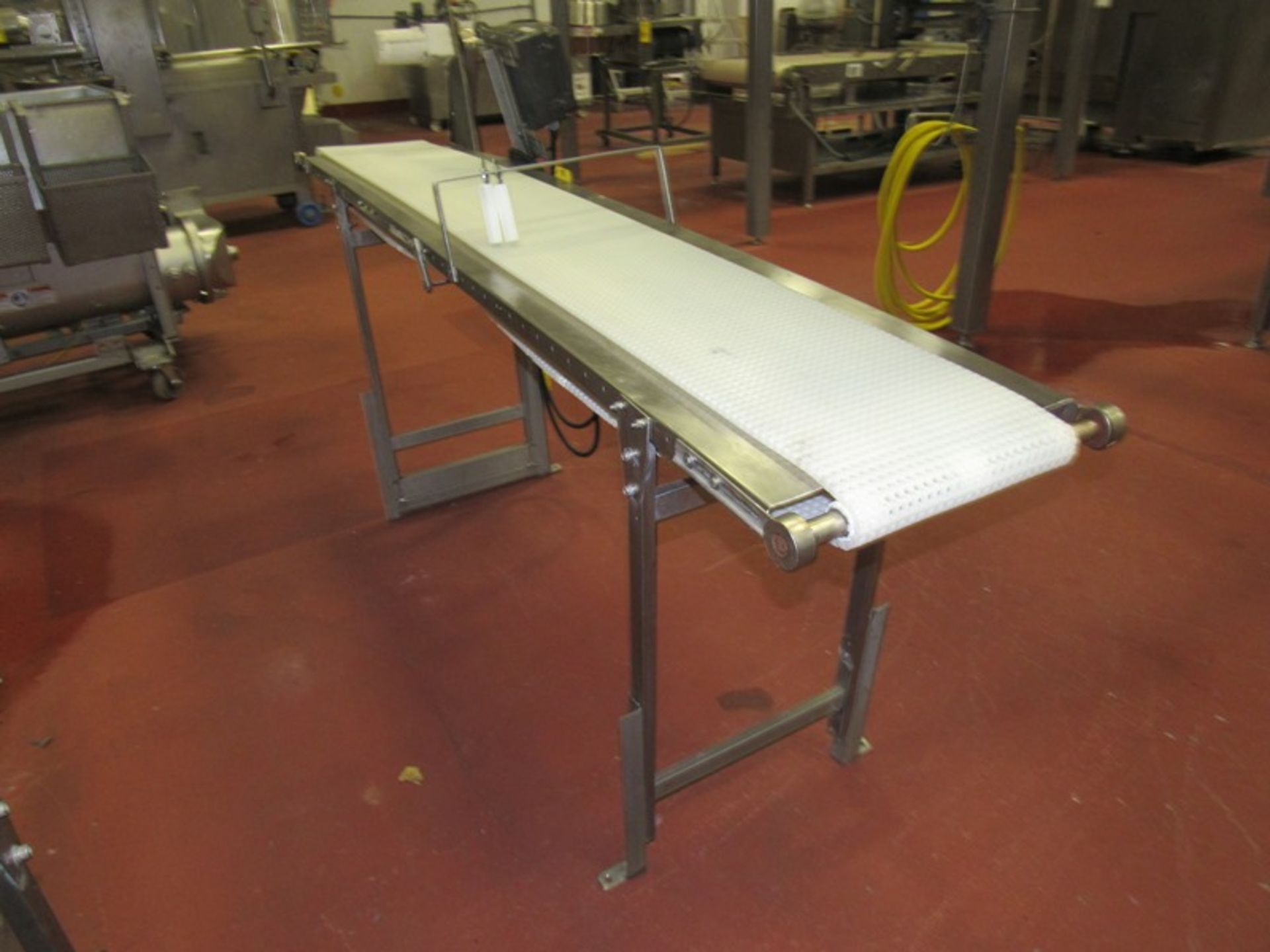 Stainless Steel Conveyor, 12" W X 90" L plastic belt, Baldor AC Motor, 110 VAC (Required Loading Fee - Image 2 of 3