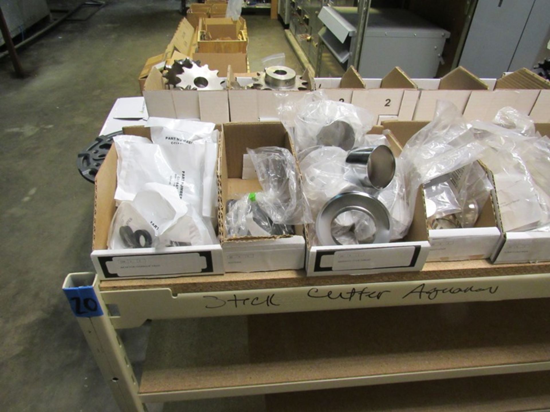 Lot Shelving Unit Contents Only: Filters, Connectors, Clamps, Cap Lugs, Adaptors, (2) Actuators, - Image 19 of 29