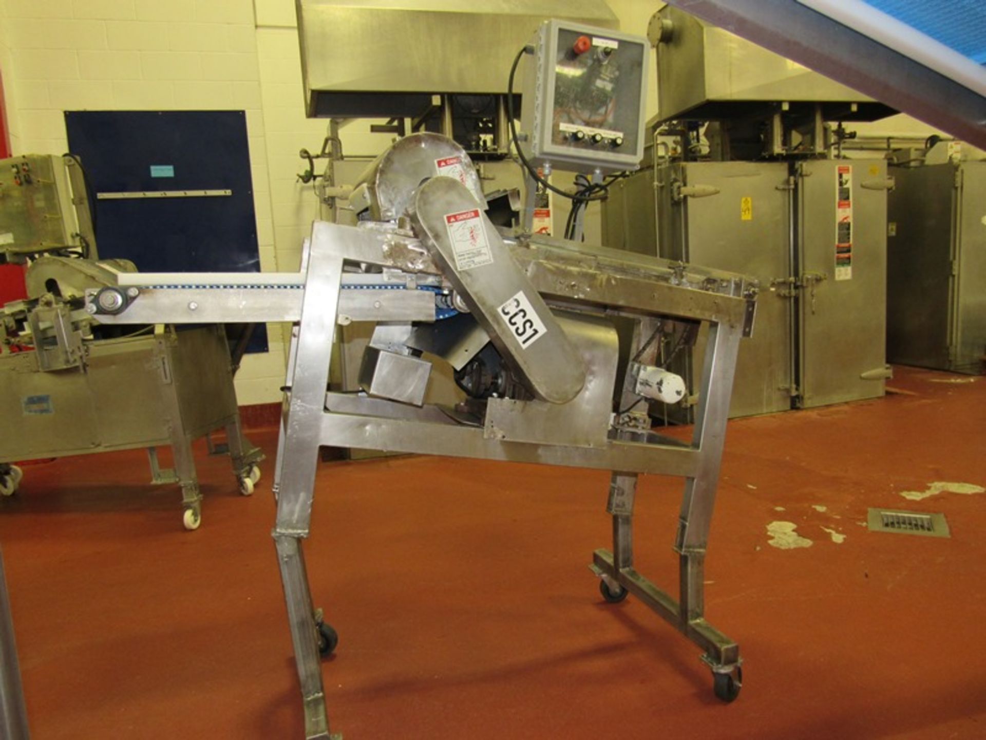 Custom Cutting Machine, 8" dia. blade holder with (4) blades, 8" W X 34" L infeed belt, 12" W X 3" L - Image 3 of 7