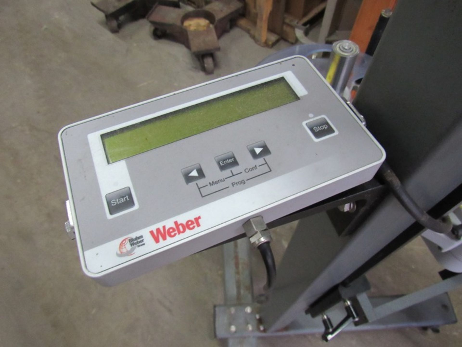 Weber Mdl. Alpha-Compact Portable Pressure Sensitive Label Applicator on tri-pod cart, applies - Image 3 of 4