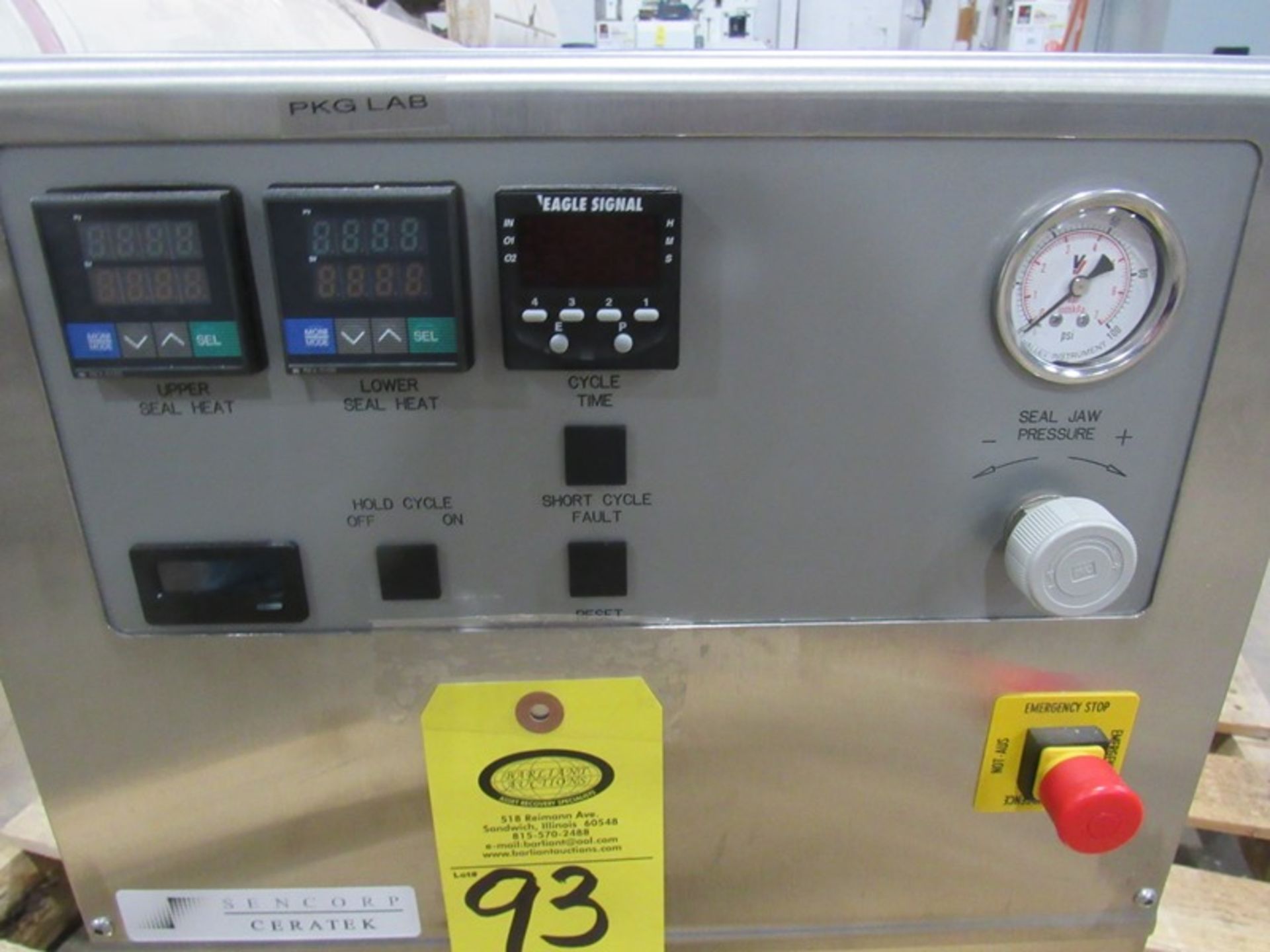 Sencorp Mdl. 12ASL/1 Laboratory Tray and Pouch Heat Sealer, top & bottom heaters, timer, foot pedal - Image 2 of 5