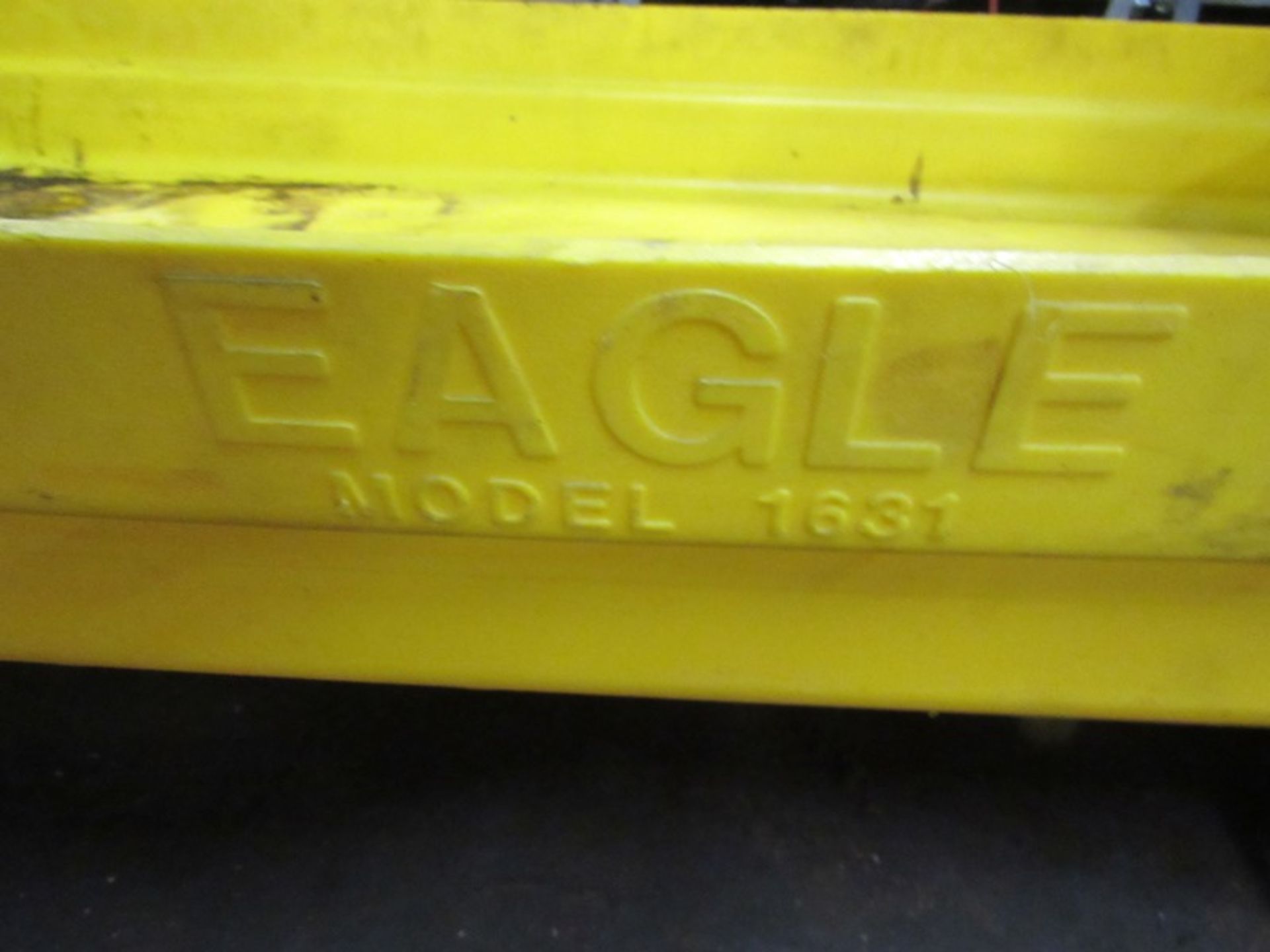 Eagle Mdl. 1631 Plastic Containment Pallet, 2' W X 4' L X 6" Deep on stainless steel cart - Image 2 of 3