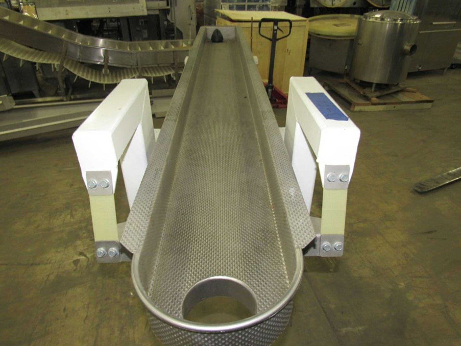 Smalley Mdl. EMC2t Vibratory Conveyor, dimpled stainless steel tray, 9" W X 106" L X 4" D, 4 1/2" - Image 3 of 9