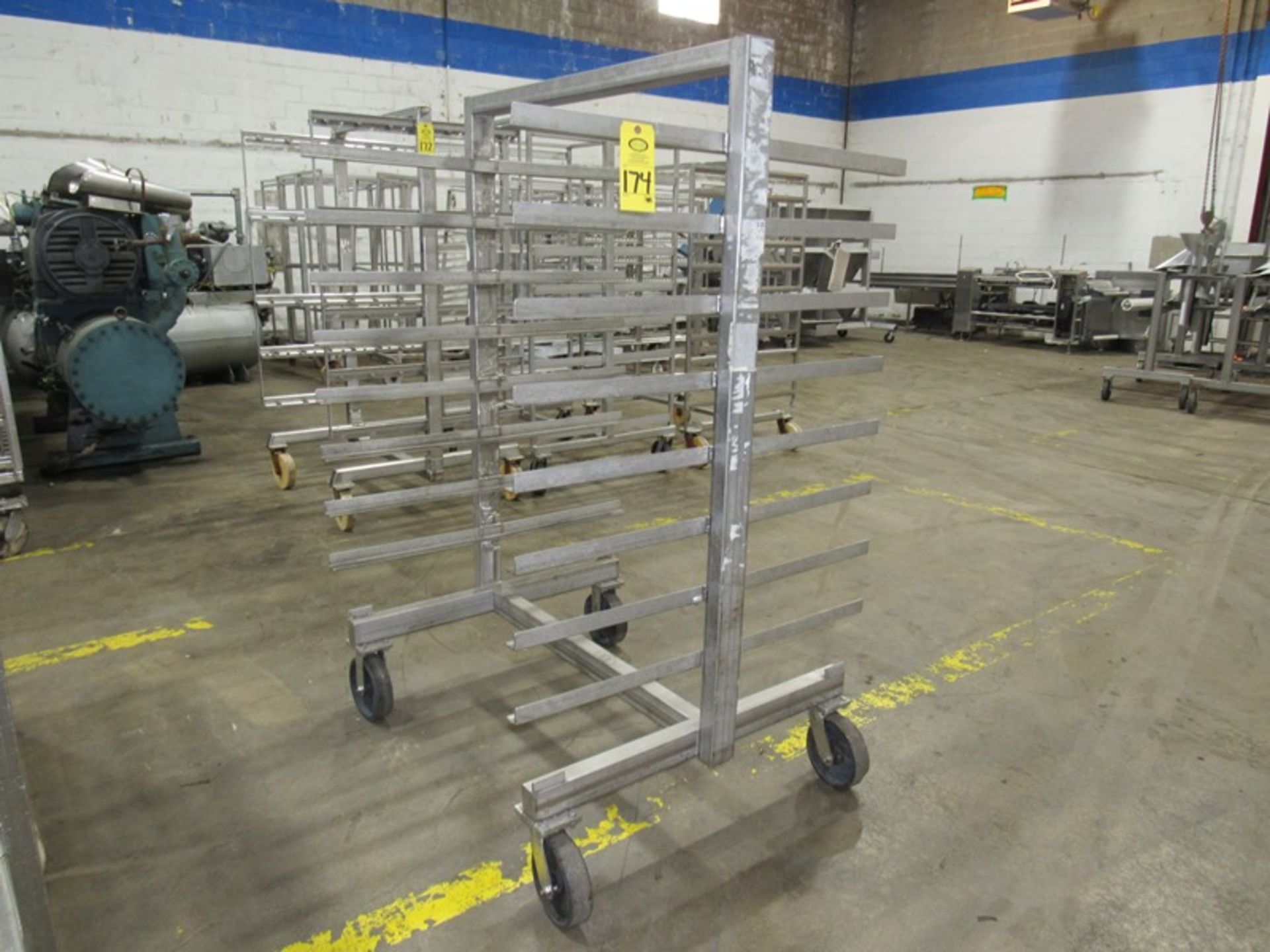 Stainless Steel Smoke Truck, 42" W X 42" L X 6' T, 8 spaces, 6" apart (Required Loading Fee $10-