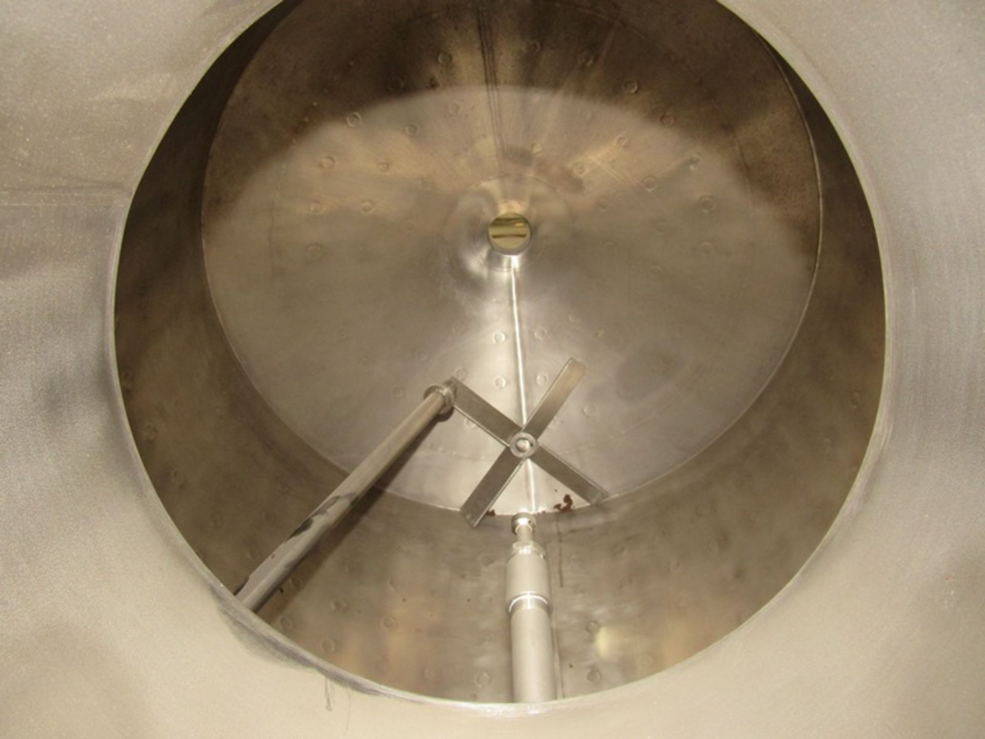 Stainless Steel Mix Tank, 150 gallon capacity, 40" dia. X 36" deep, flat bottom, 3" bottom outlet, - Image 7 of 8