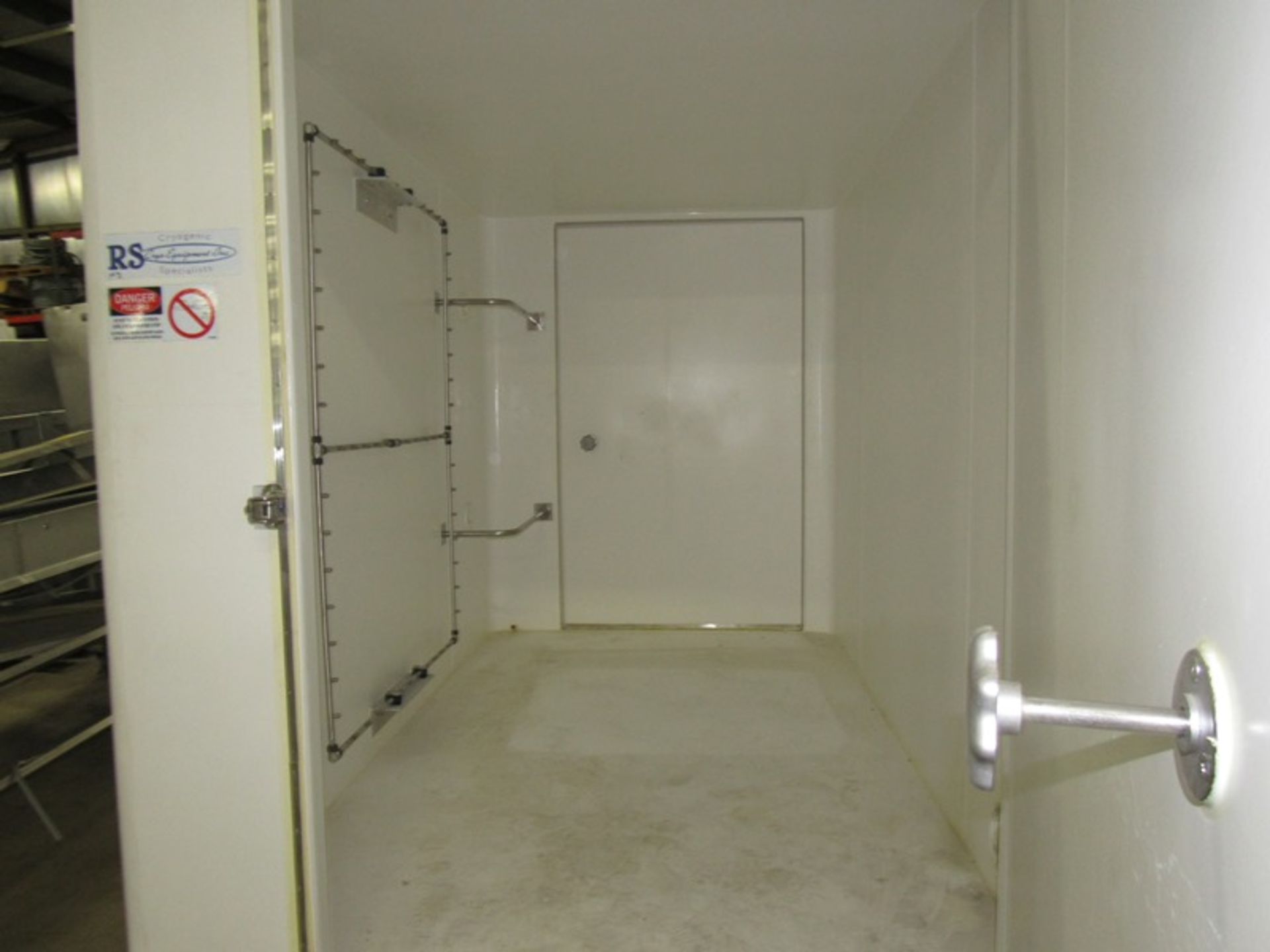 RS Cryo Nitrogen Freezer, 68" W X 115" L X 80" T inside dimentions, double door, 4' W X 80" T, - Image 11 of 13