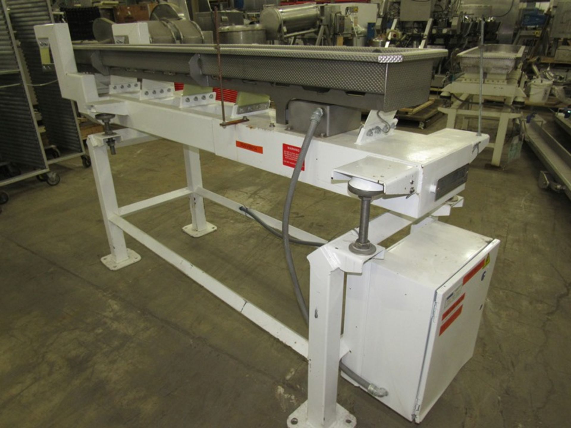 Smalley Mdl. EMC2t Vibratory Conveyor, dimpled stainless steel tray, 9" W X 106" L X 4" D, 4 1/2" - Image 5 of 9