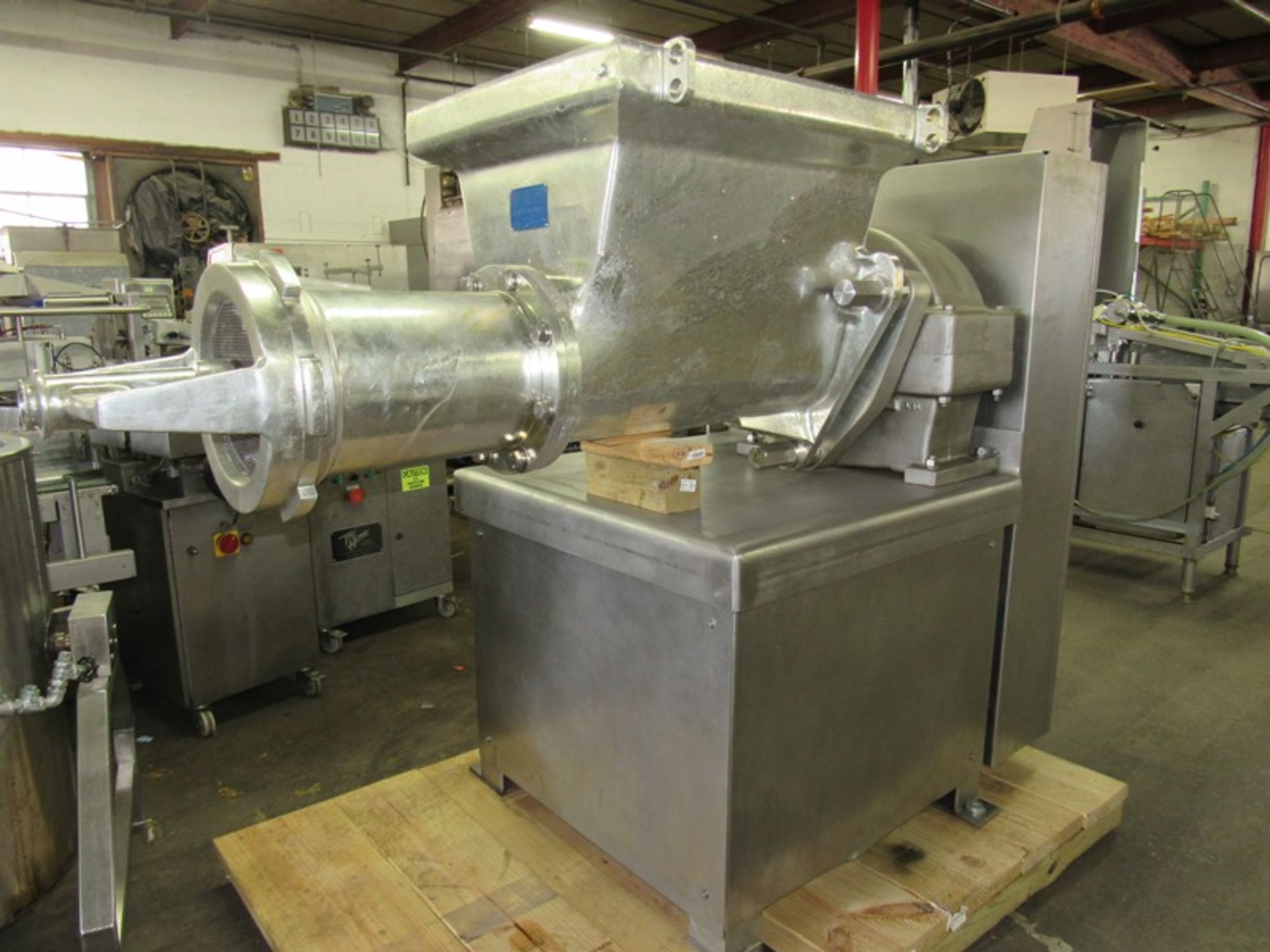 Weiler Mdl. 1109 Grinder, Refurbished with newly tinned extended hopper and feed screw, barrel