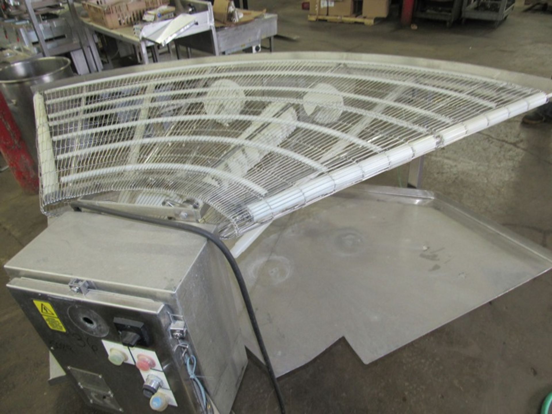 JBT Food Tech Mdl. FTC Stainless Steel 45º Conveyor, 43" W X 7' L wire belt, stainless steel, 230/ - Image 2 of 7