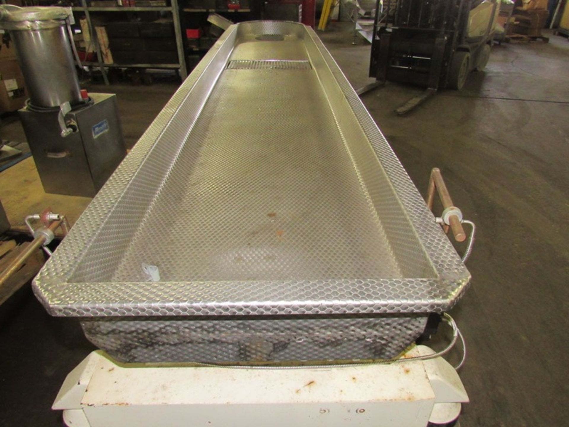 Smalley Mdl. EMC2t Vibratory Conveyor, dimpled stainless steel tray, 18" W X 115" L X 4" D, 9" - Image 3 of 6