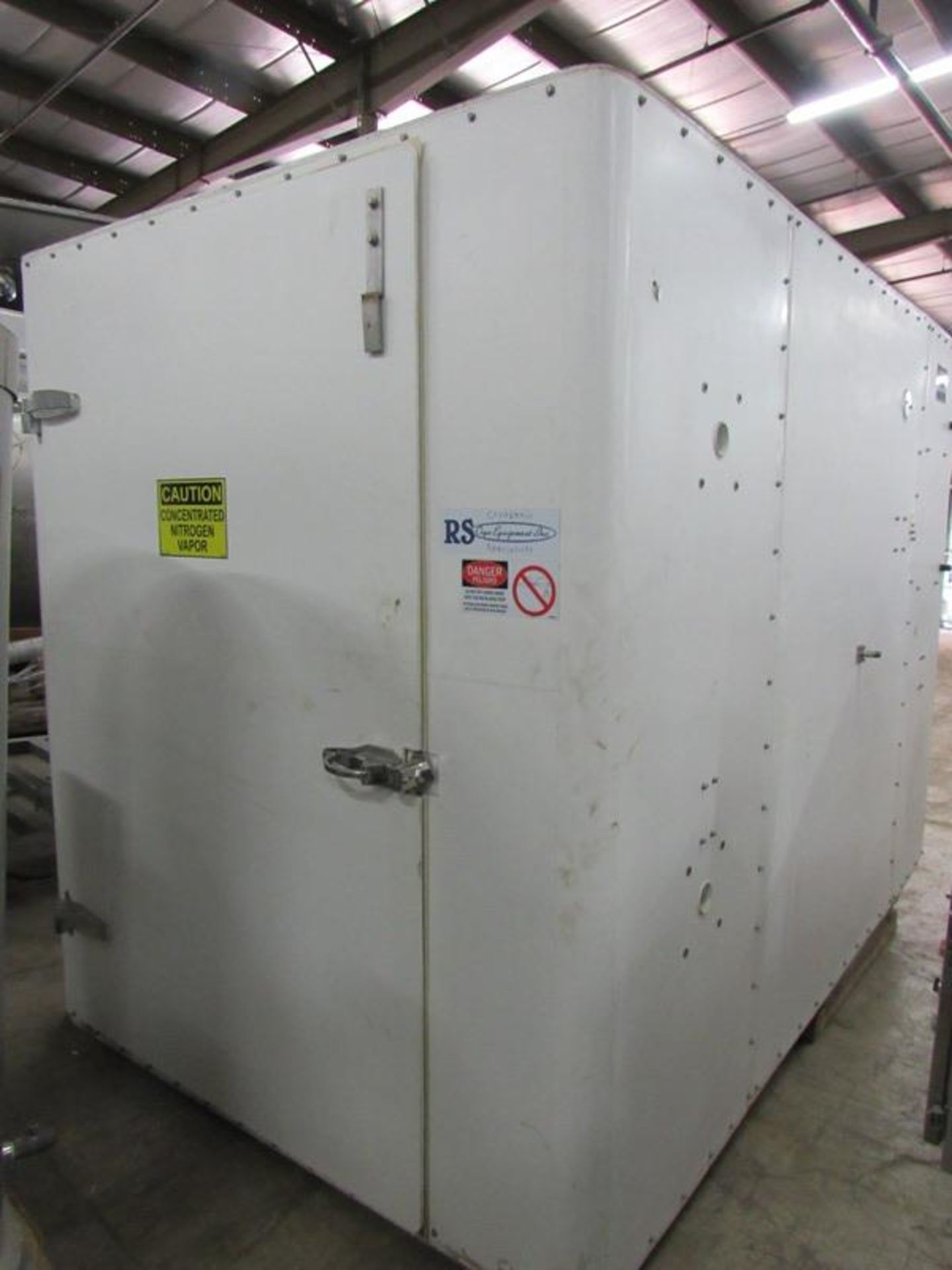 RS Cryo Nitrogen Freezer, 68" W X 115" L X 80" T inside dimentions, double door, 4' W X 80" T, - Image 2 of 13