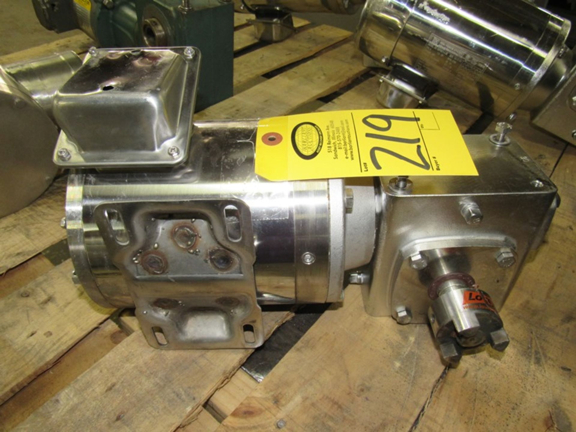 Leeson Electric Co. Wash Guard SST Motor, frame 56C, 208-230/190 VAC, 3 phase, RPM 1740/.440 HP . - Image 2 of 2