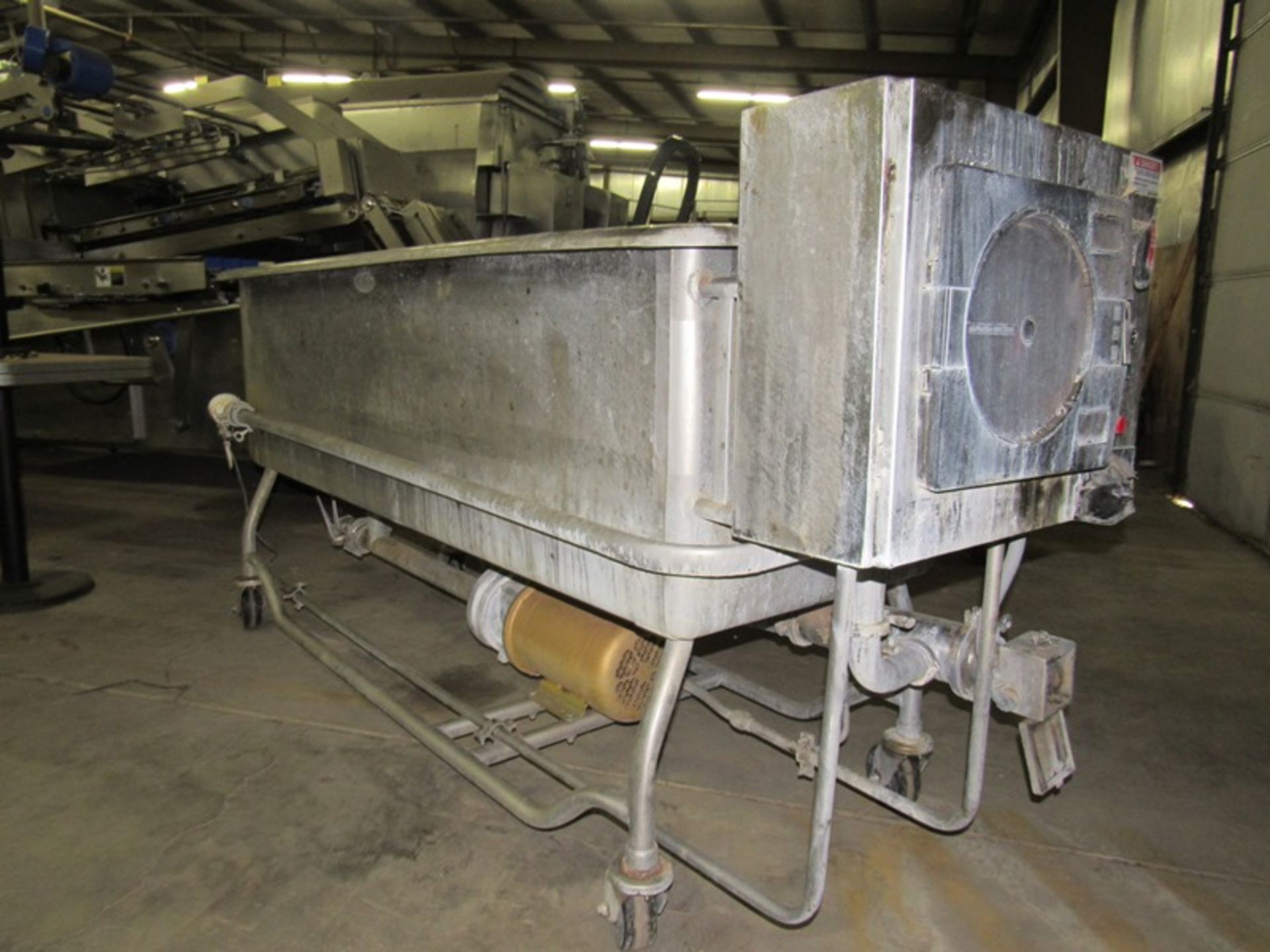 Douglas Machine Portable C.O.P. Tank, 24" W X 75" L X 20" Deep tank, 7.5 h.p. motor on centrifugal