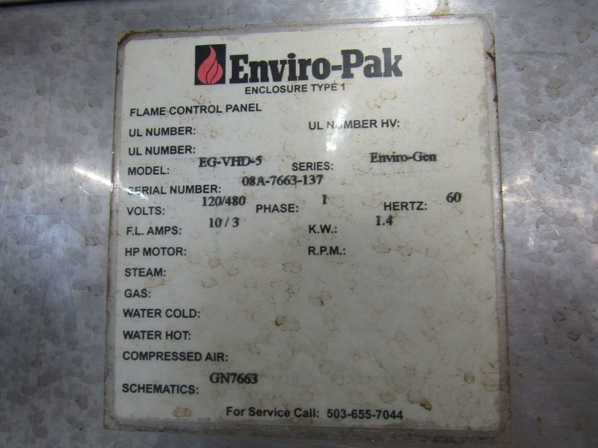 Enviro-Pak Mdl. EG-VHD5 Smoke Generator, Ser. #08A-7663-137 (Required Loading Fee $50- Pickup by App - Image 4 of 4