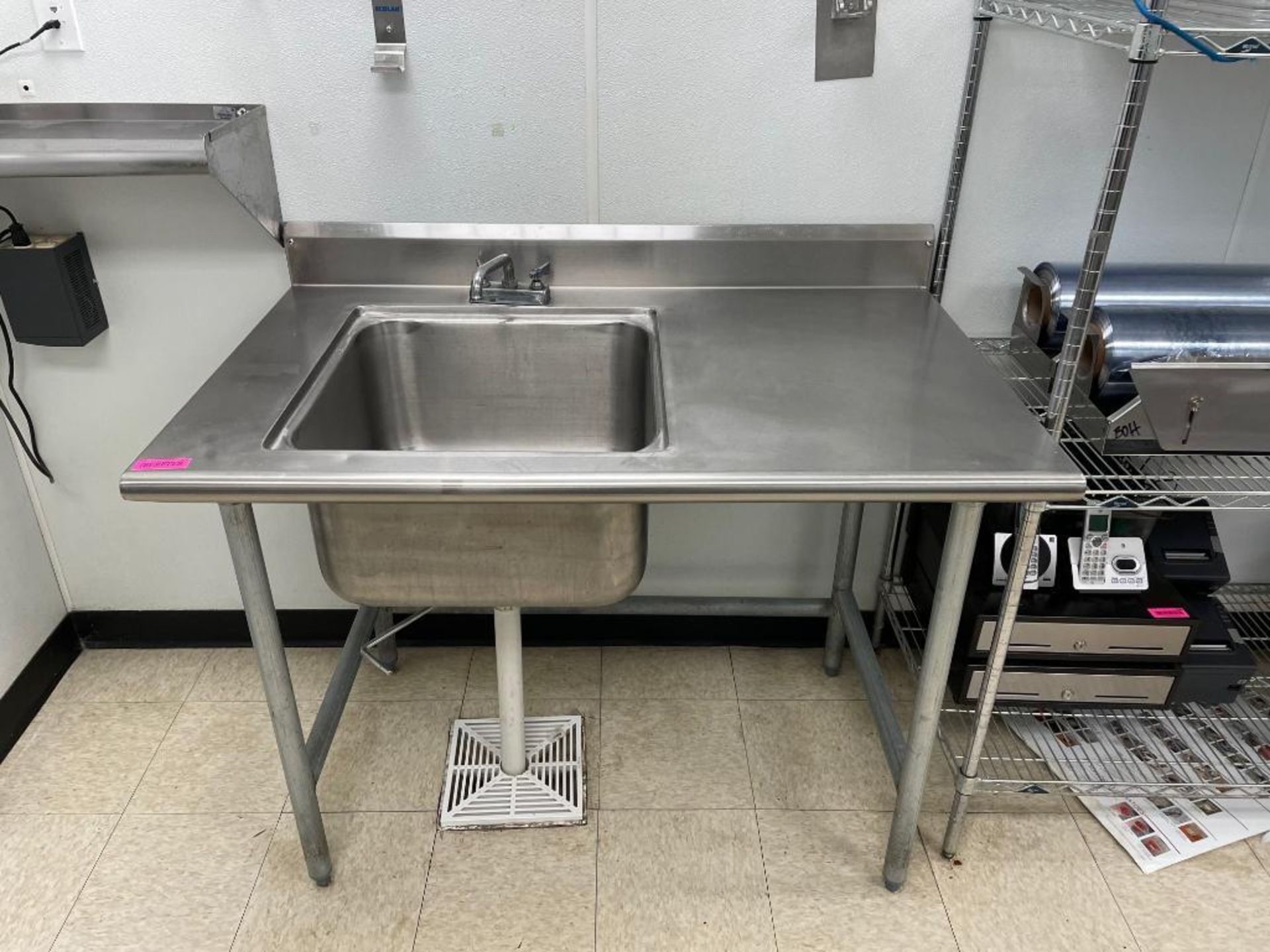 DESCRIPTION: 48" X 30" STAINLESS PREP SINK LOCATION: 1011 N JEFFERSON WAY - INDIANOLA, IA QTY: 1