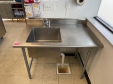 DESCRIPTION: 48" X 30" STAINLESS PREP SINK SIZE: 48" X 30" LOCATION: 528 STORY ST. BOONE IA QTY: 1