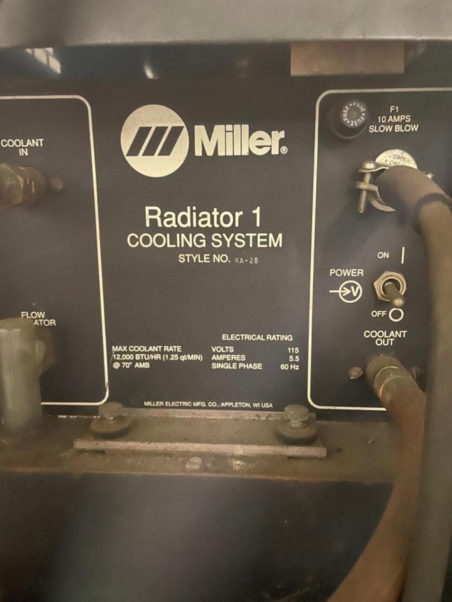 DESCRIPTION: MILLER RADIATOR 1 COOLING SYSTEM KA-28 BRAND/MODEL: MILLER KA-28 QTY: 1 - Image 5 of 5