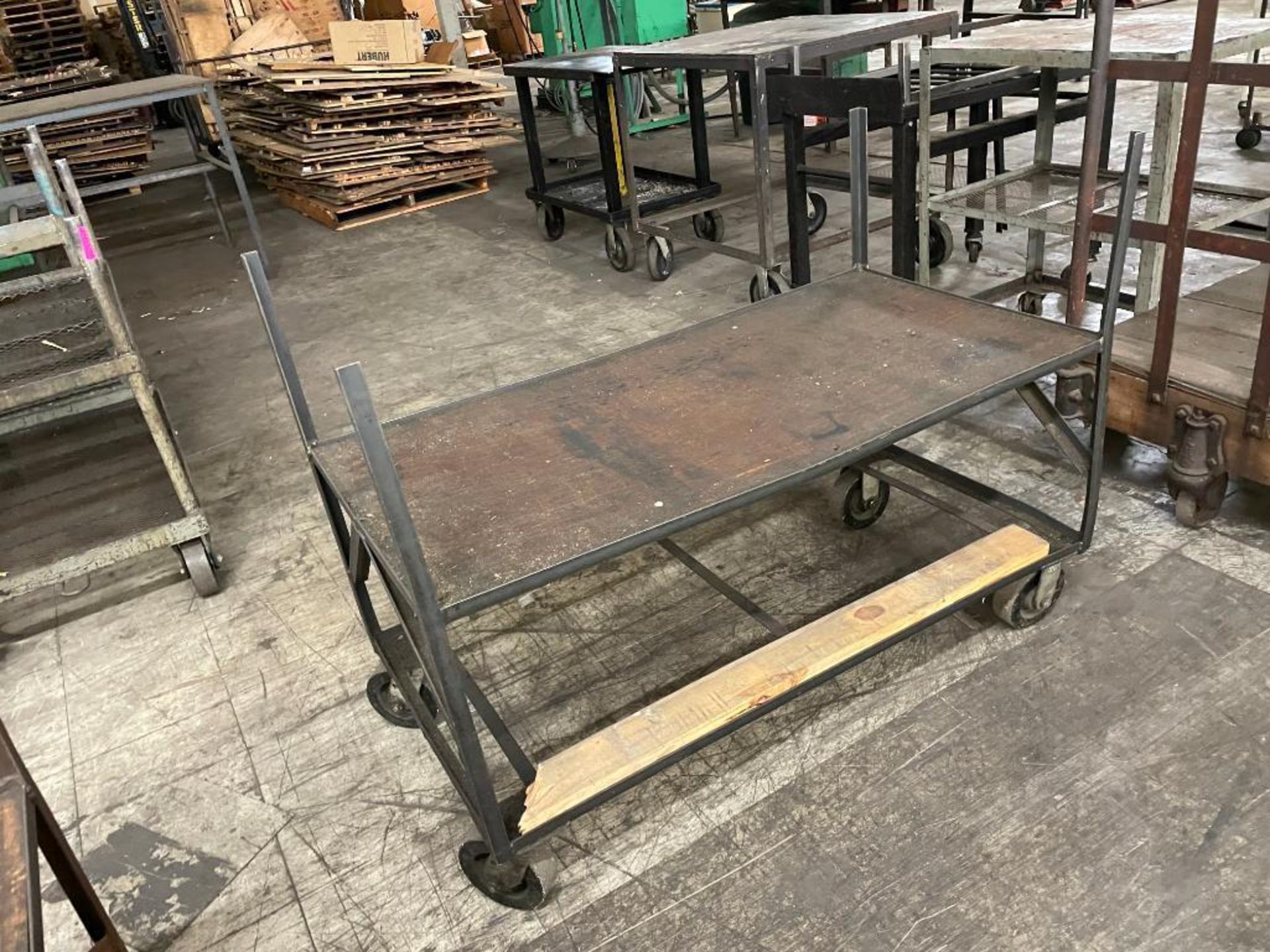 DESCRIPTION: (3) 48" X 24" INDUSTRIAL METAL CART QTY: 3 - Image 6 of 16