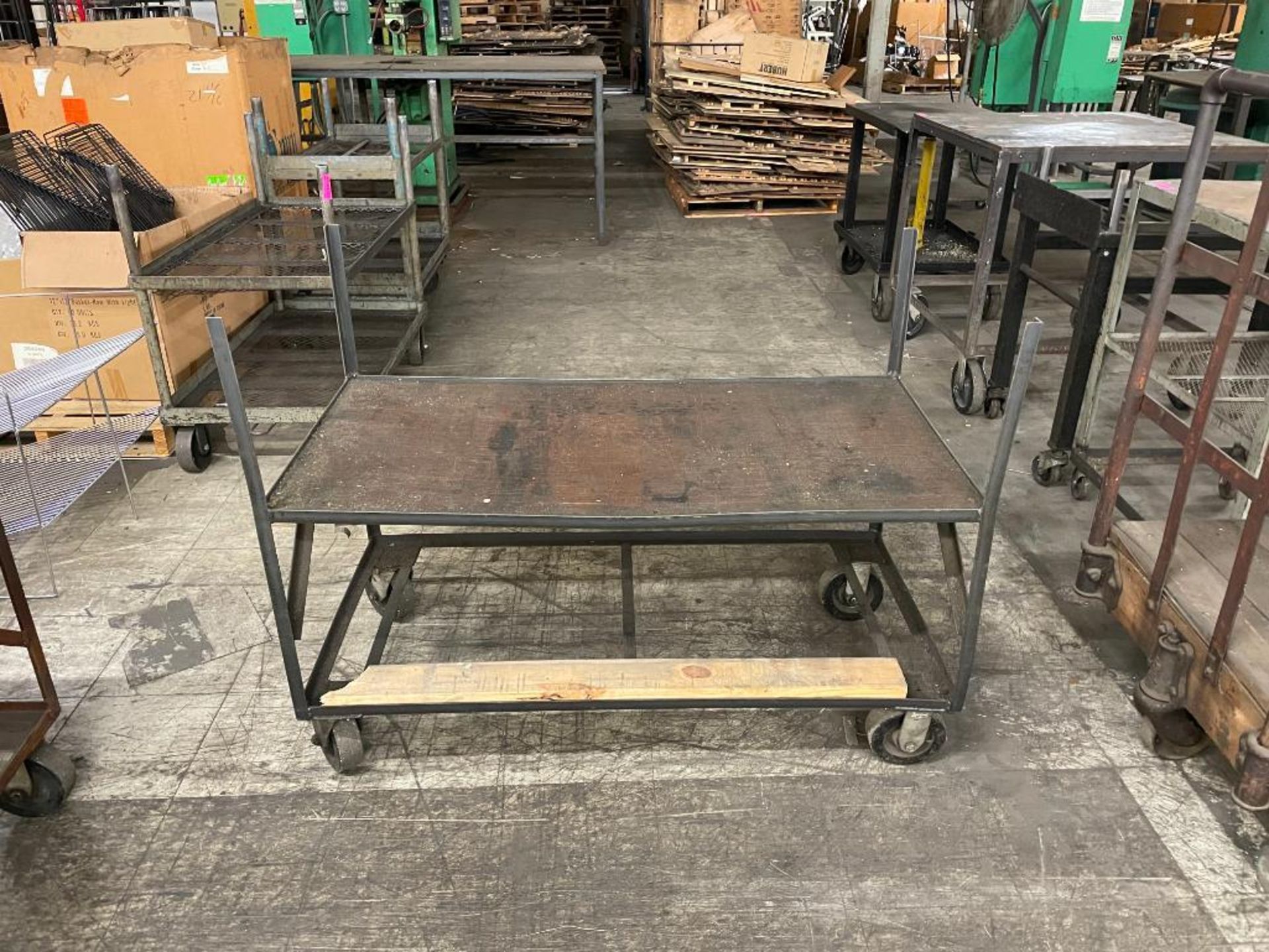 DESCRIPTION: (3) 48" X 24" INDUSTRIAL METAL CART QTY: 3 - Image 3 of 16