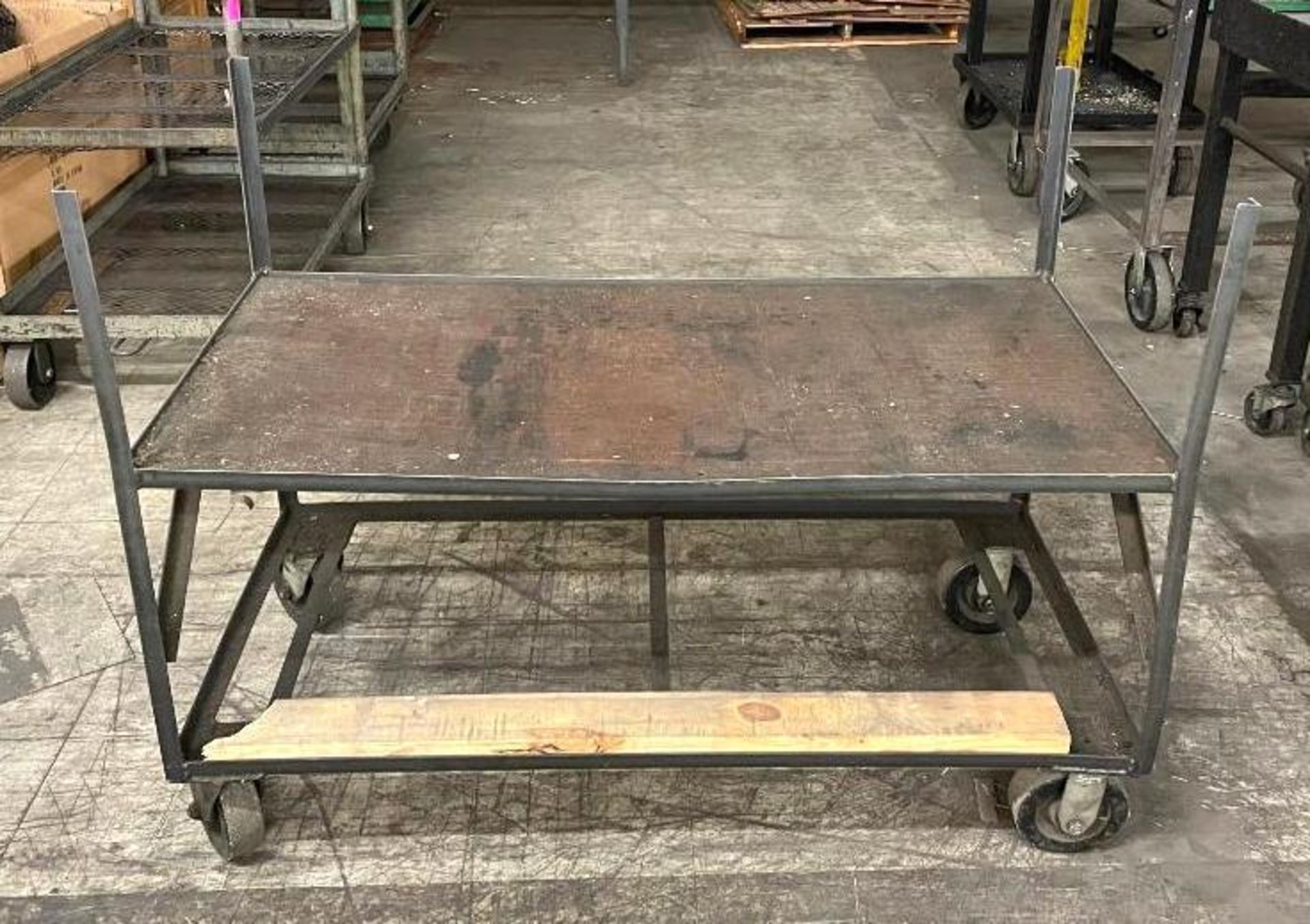 DESCRIPTION: (3) 48" X 24" INDUSTRIAL METAL CART QTY: 3 - Image 2 of 16