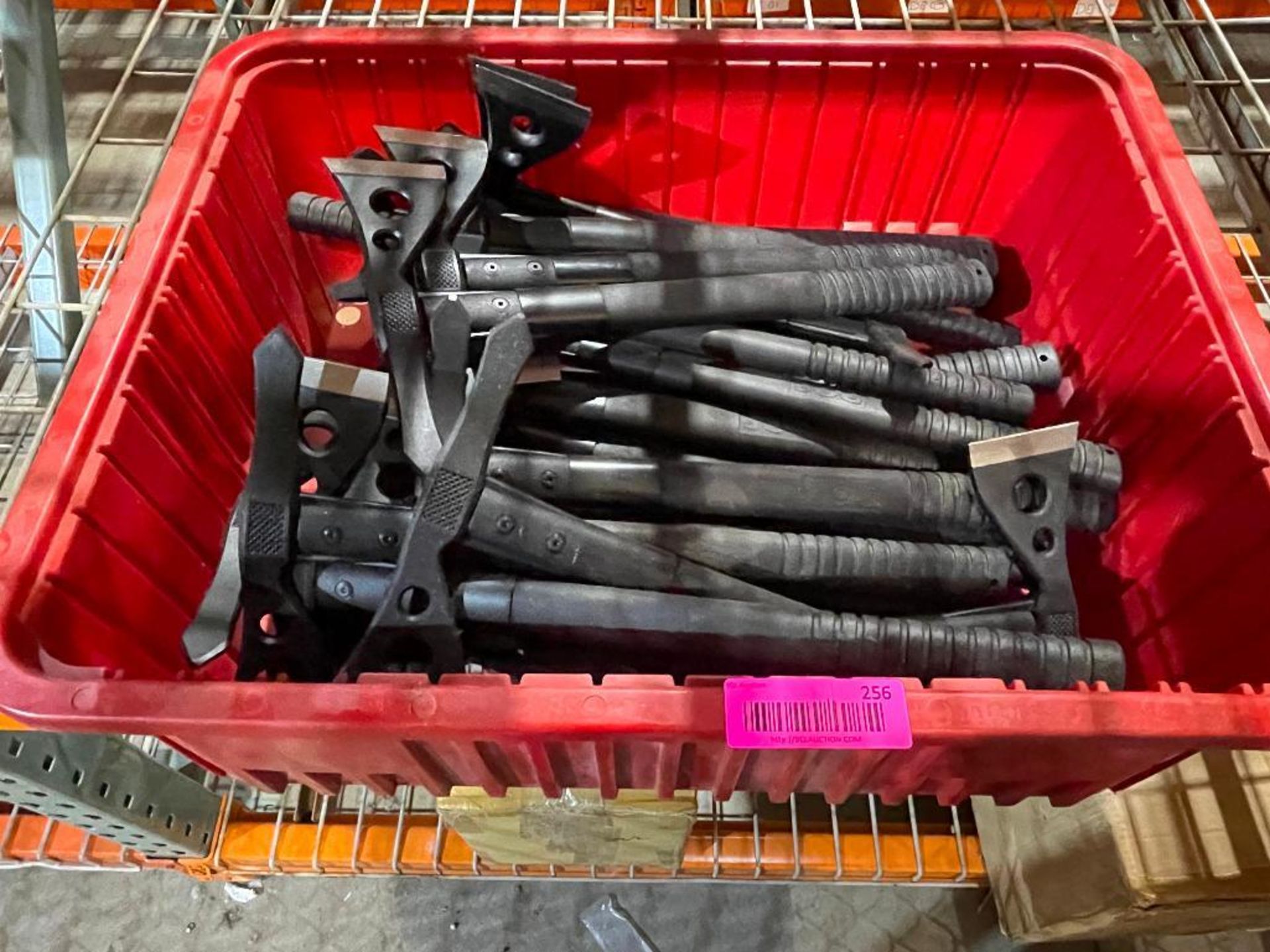 DESCRIPTION: (16) SOG HATCHETS W/ RED PLASTIC TOTE ADDITIONAL INFORMATION RETAILS FOR $66 EACH LOCAT - Image 2 of 3