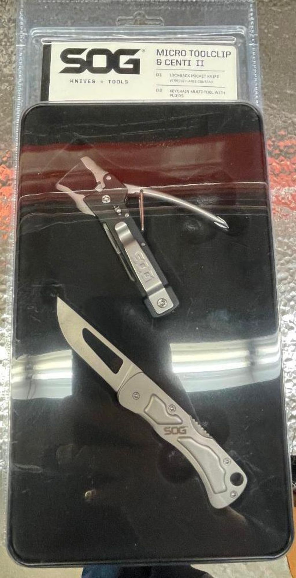 DESCRIPTION: (4) SOG MICRO TOOL CLIP & CENTI II TOOL SETS. ADDITIONAL INFORMATION RETAIL VALUE $144
