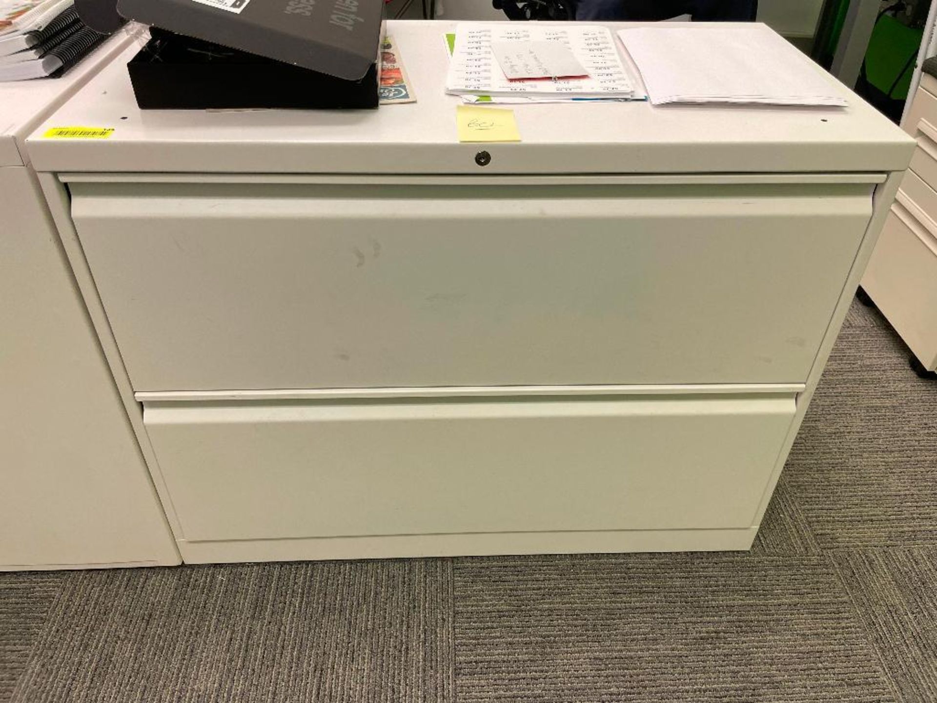 DESCRIPTION: (2) 36" TWO DRAWER LATERAL FILE CABINETS LOCATION: OFFICE THIS LOT IS: SOLD BY THE PIEC