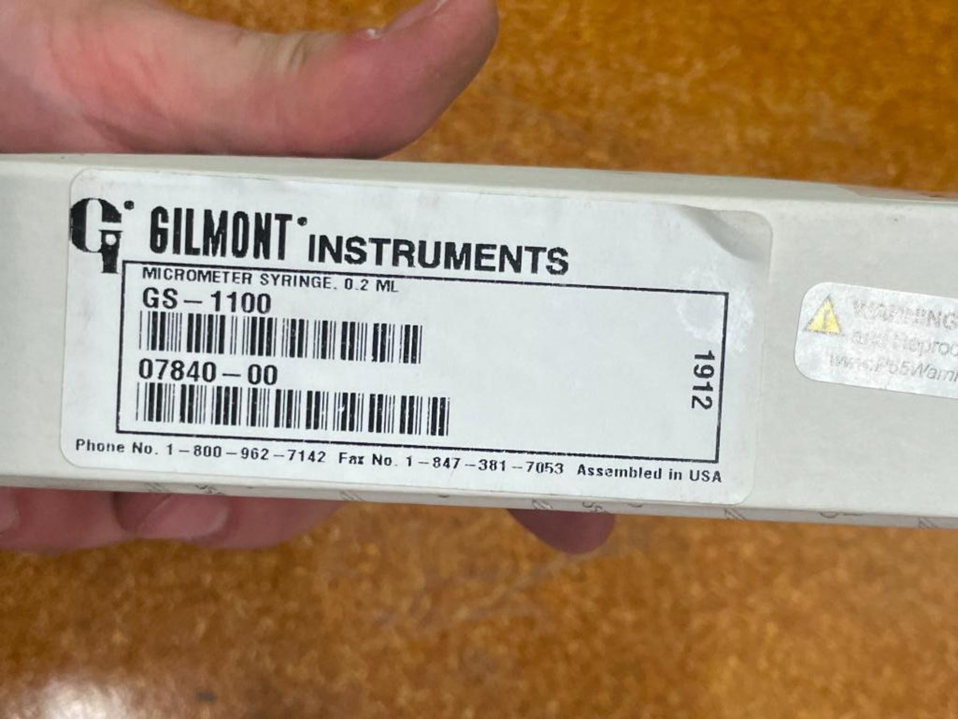 (2) 2.0 ML MICROMETER SYRINGES BRAND/MODEL: GILMONT GS-1200 QTY: 2 - Image 3 of 3