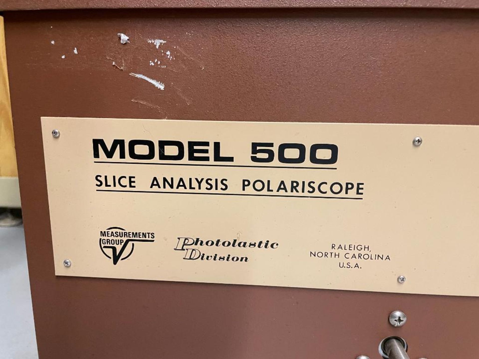 SLICE ANALYSIS POLARISCOPE BRAND/MODEL: MEASUREMENTS GROUP MODEL 500 QTY: 1 - Image 13 of 14