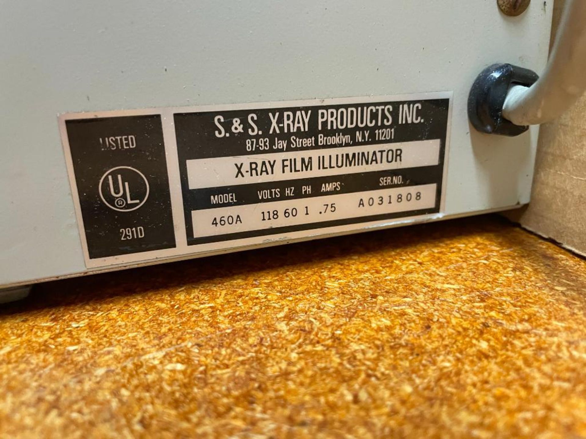 S & S X-RAY 460A FILM ILLUMINATOR NEGATIVE VIEWER LIGHT BOX BRAND/MODEL: S&S 460A SIZE: 18.5" X 14" - Image 6 of 6