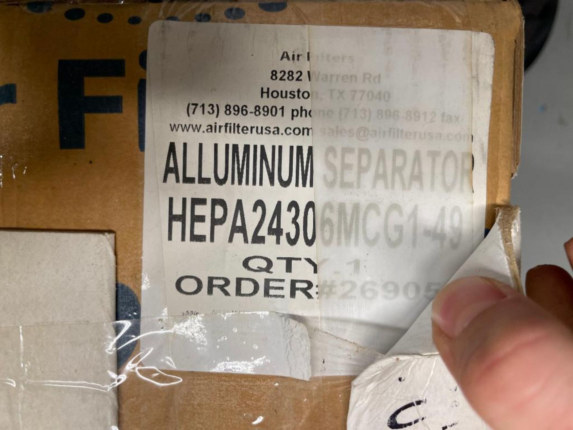 (3) ALUMINUM SEPARATOR HEPA FILTERS FOR EXHAUST HOODS BRAND/MODEL: AIR FILTER USA HEPA24306MCG1-49 S - Image 3 of 3